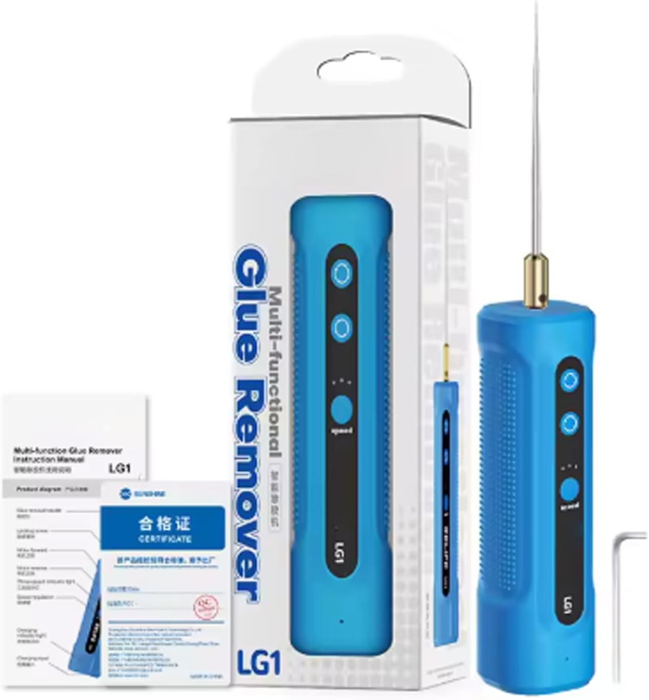  Efficacité Outil De Dissolvant De Colle D ' écran De Téléphone Portable Batterie Rechargeable Port De Type C Rotations Réglables Outil De Dégommage à Moteur Réversible