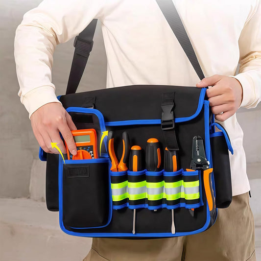  Sacs à Outils à Large Ouverture - Sac De Rangement Robuste De Grande Capacité Pour électriciens - Sac En Tissu Oxford