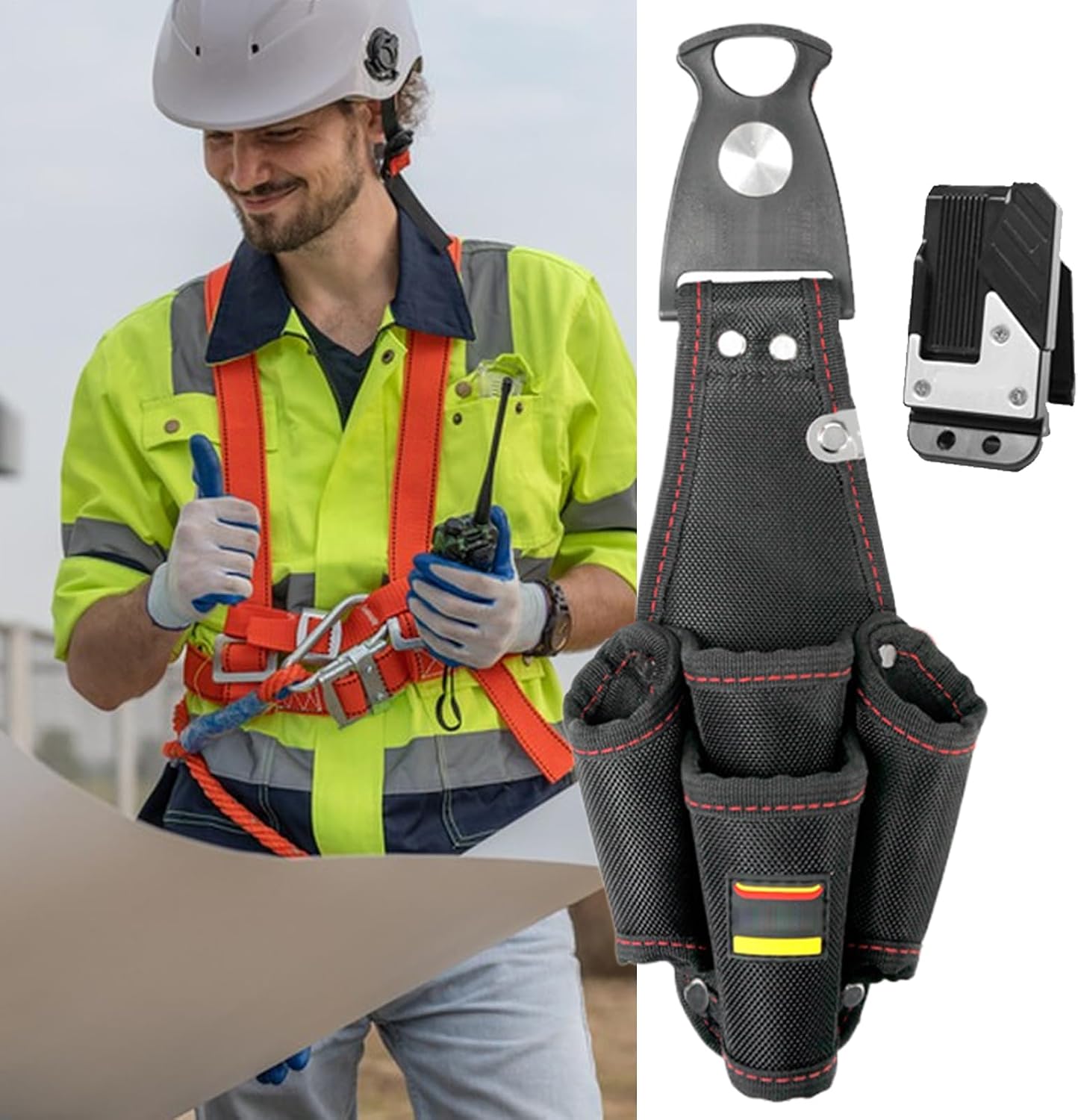 GENERIC Ceinture à Outils D'électricien | Pochette De Rangement Portable – Porte-outils – Pour Bricoleur, Entrepreneur, Mécanicien, Plombier, Menuiserie, Papa