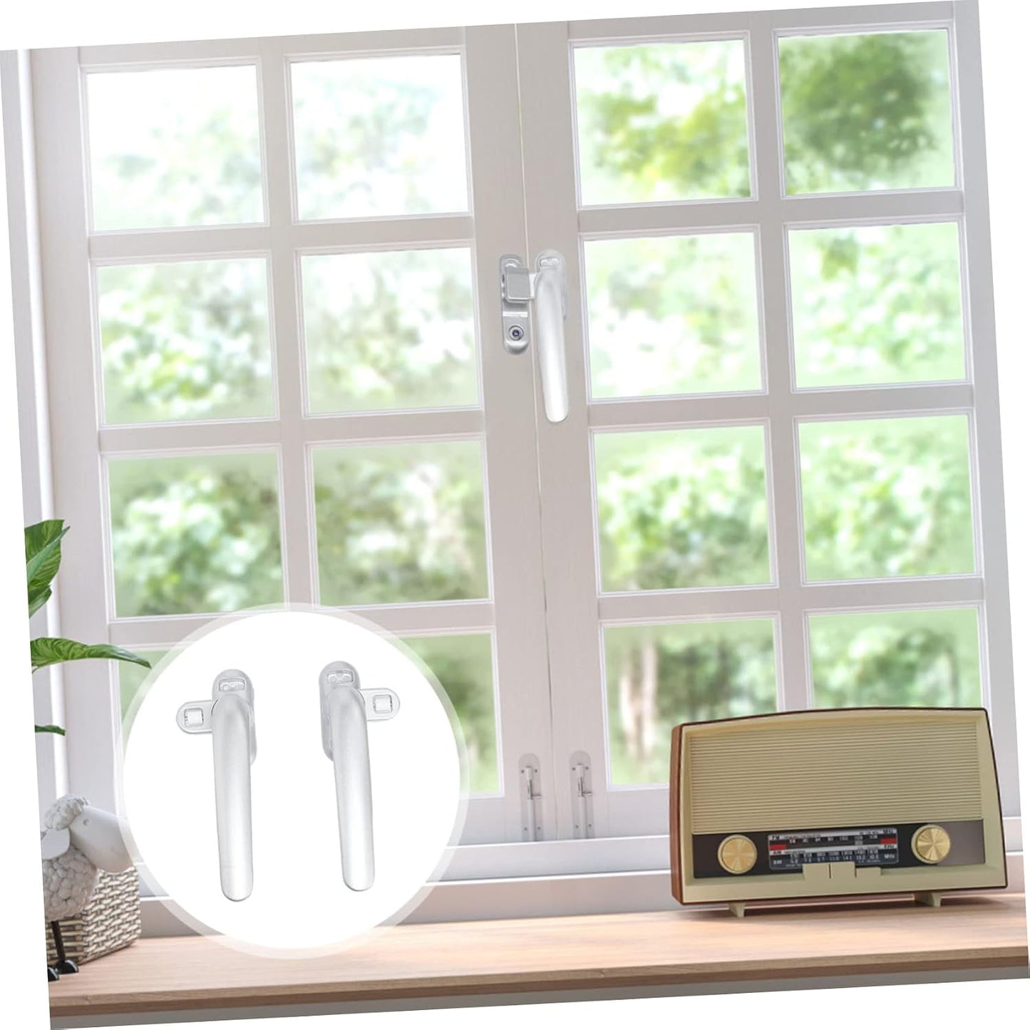  Jojofuny 2pièces Poignées De Fenêtre Alliage Aluminium Lot De Accessoires De Fenêtre Convient Pour Maison Bureau Et Hôtel