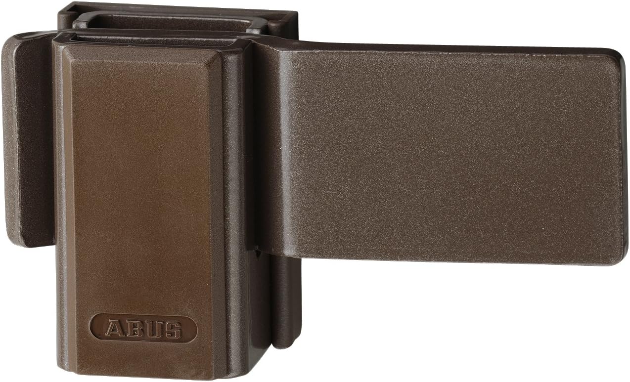  ABUS Additional Window Lock SW10 - Window Lock To Be Assembled Without Drilling The Window Frame - Security Level 4 - 10446 - Brown