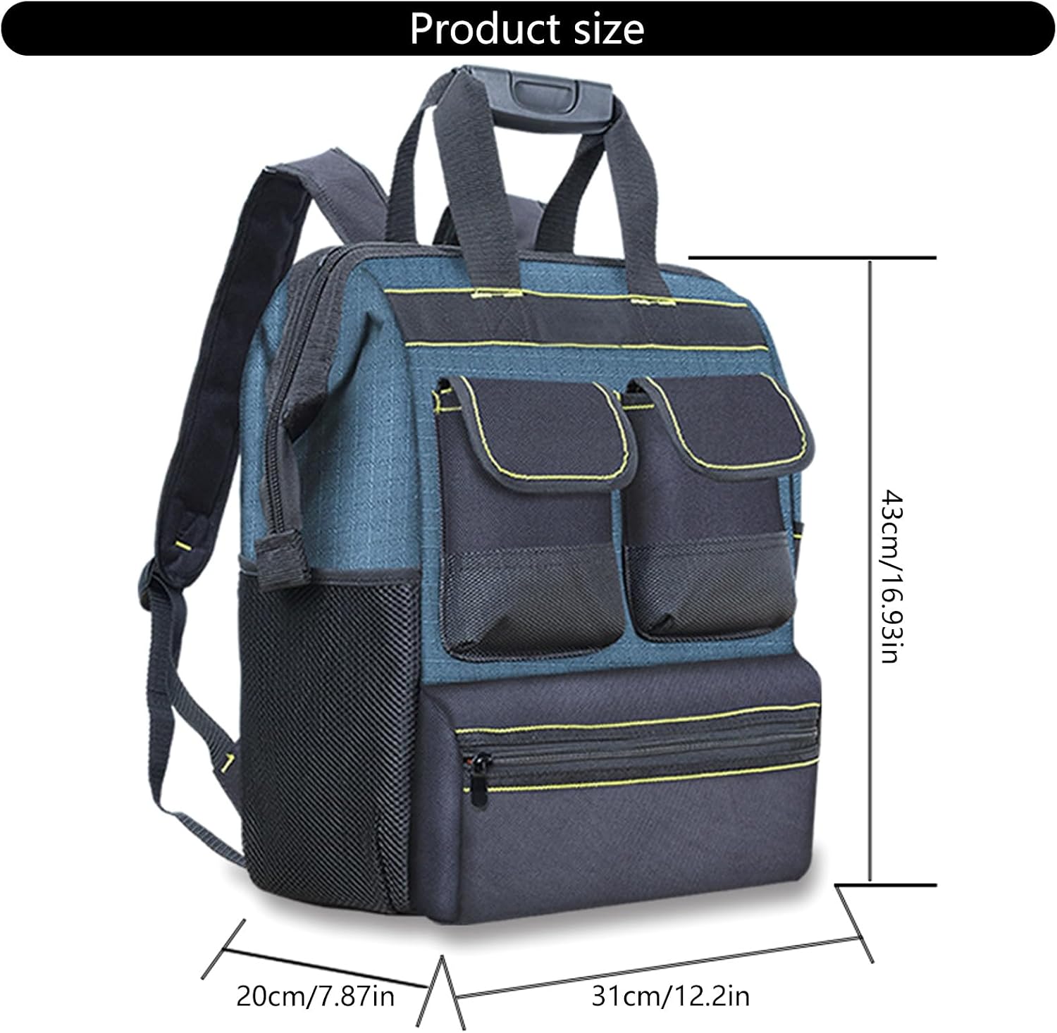  Sac à Dos à Outils Robuste Pour Travaux De Construction Eelectrican - Grand Sac à Dos Confortable