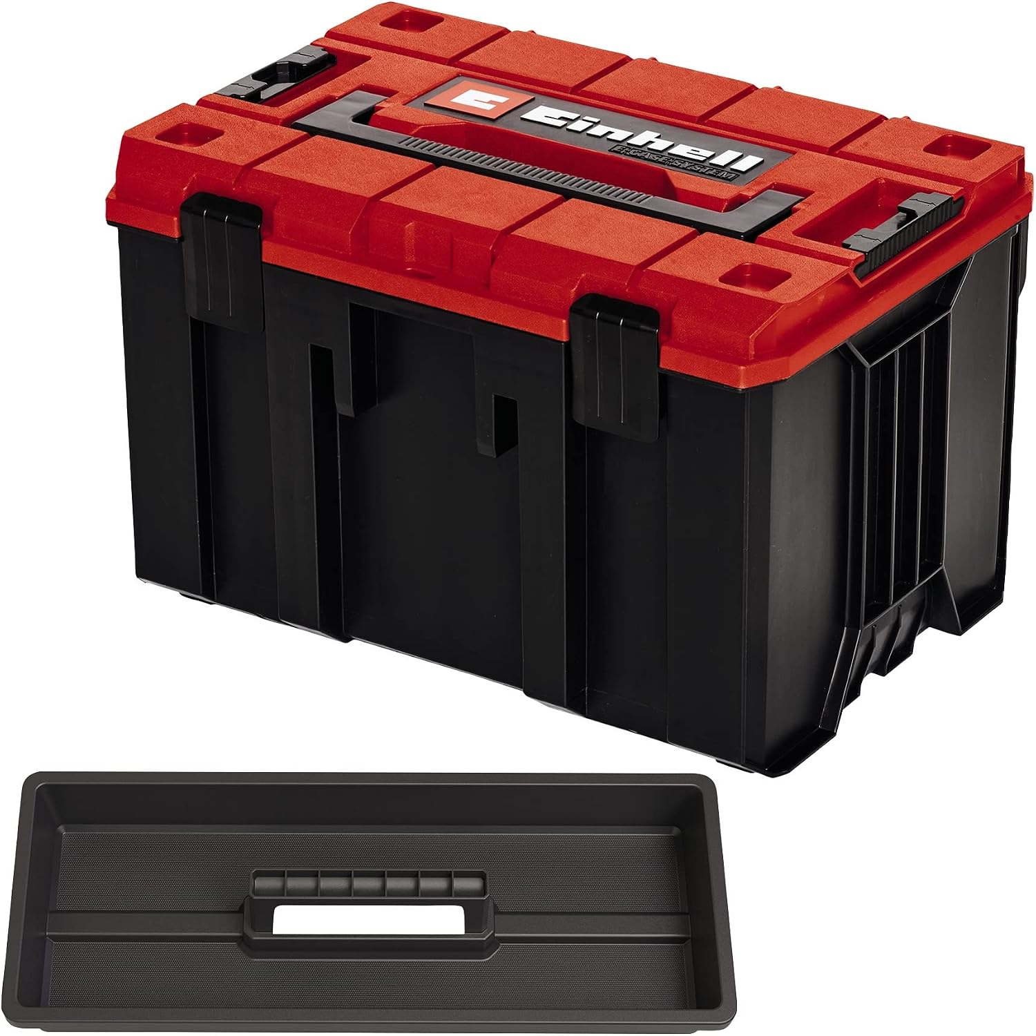 Original Einhell Mallette E-Case L (120 Kg Max, Rangement Et Transport Universels D’outils Et Accessoires, à Empiler Et Associer)