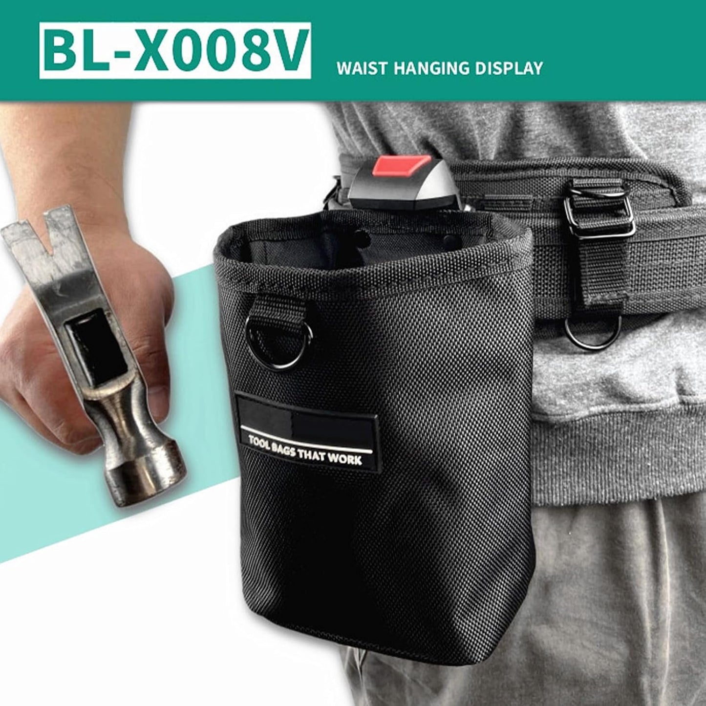  Porte-outils En Nylon Pour Organiser Les Clous Et Les Vis Avec Boucle De Ceinture Sécurisée Pour Garder Les Clous Et Les Boulons Organisés Sur Le Chantier De Travail