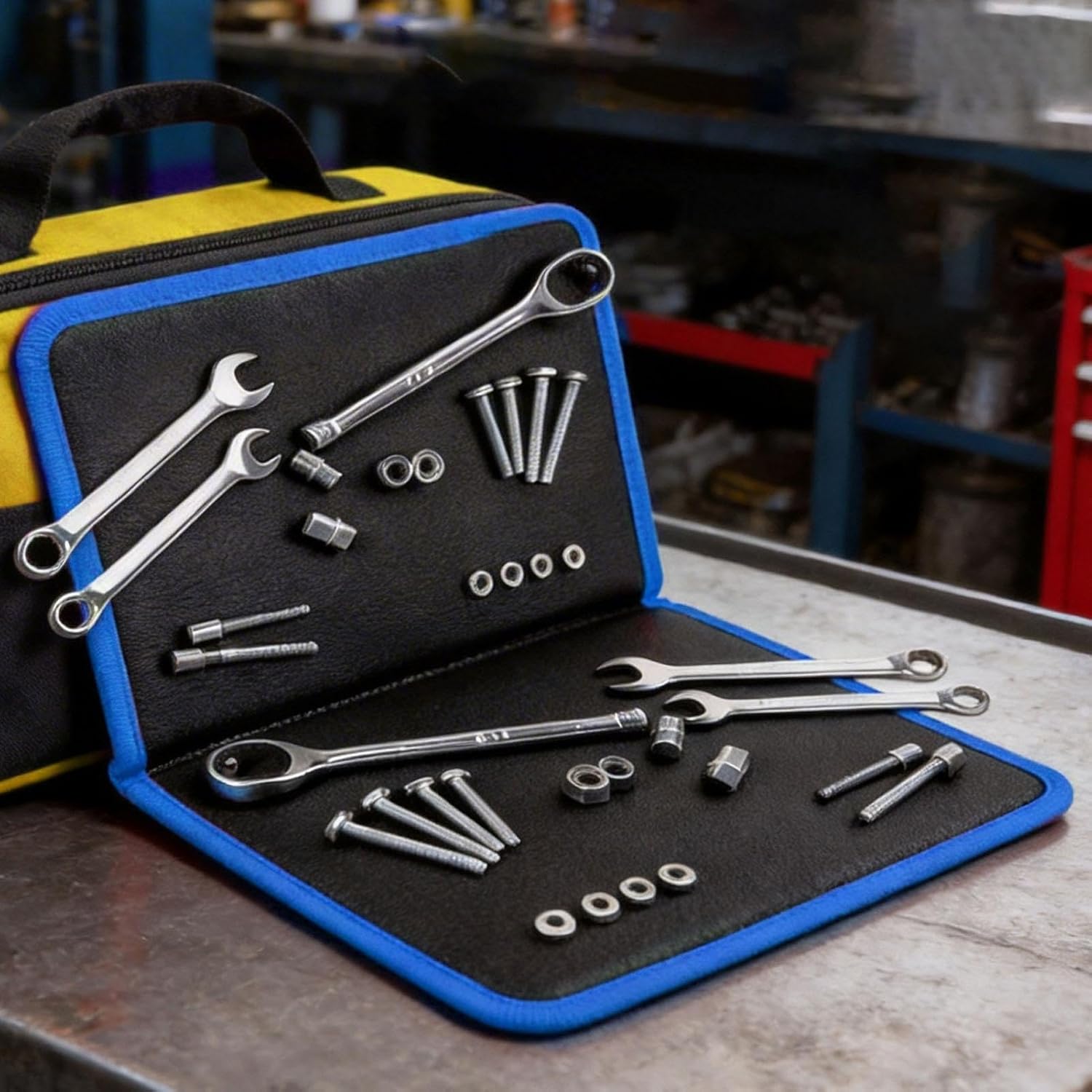  Coussinet Magnétique à Outils - Organiseur De Pièces Pliable - Tapis D'outils Magnétique Pour Réparation De Voiture - Pour Mécaniciens, Ateliers, Travail, Réparation Automobile, Véhicules, Garage