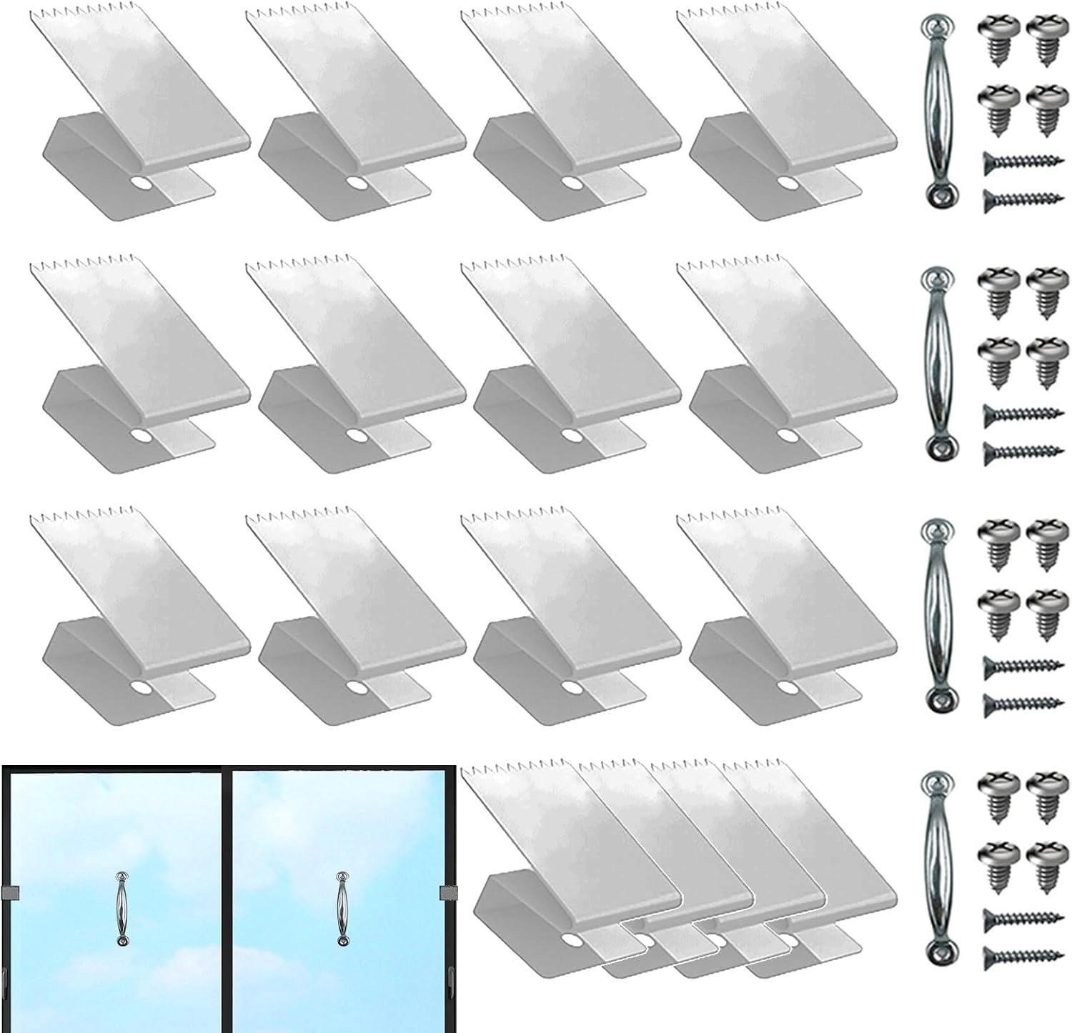  Window Fasteners | Window Clips | Window Shutter Clips, Window Protection Clips, Reusable Storm Clip Fasteners, Concrete Window Hardware, Window Shutter Clips