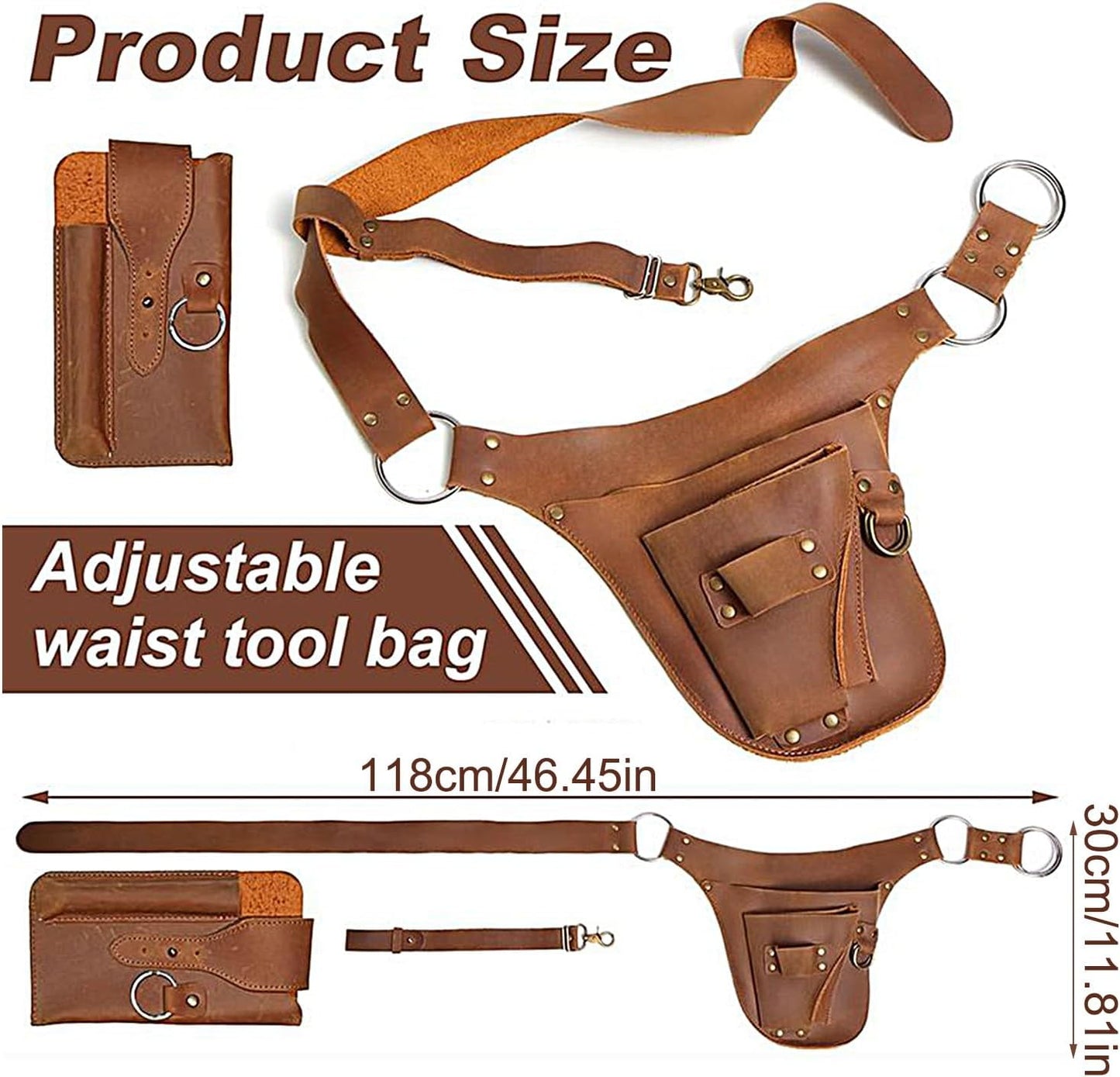  Ceinture à Outils De Jardin | Poches Multiples | Sac Banane Pratique Pour Jardiniers, éleveurs, Paysagistes, Propriétaires De Maison, Entretien De La Pelouse, Menuisiers, Amateurs De Bricolage