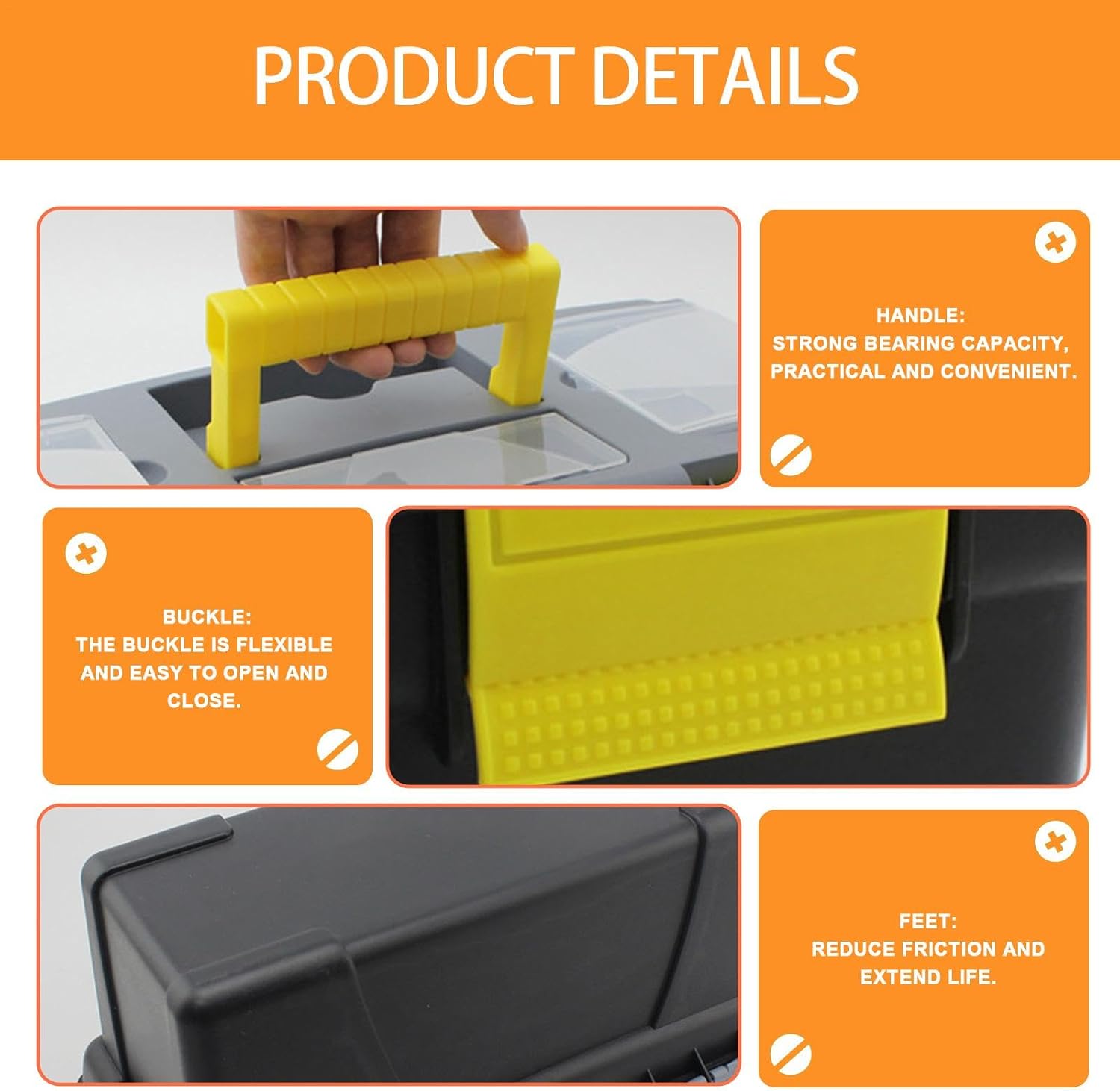 Coffre à Outils Multifonction, Boîte à Outils De Grande Capacité, Organisateur D'outils Ménagers, Boîte à Outils De Voiture Pour Le Rangement D'artisanat, Boîte De Rangement D'outils Portable