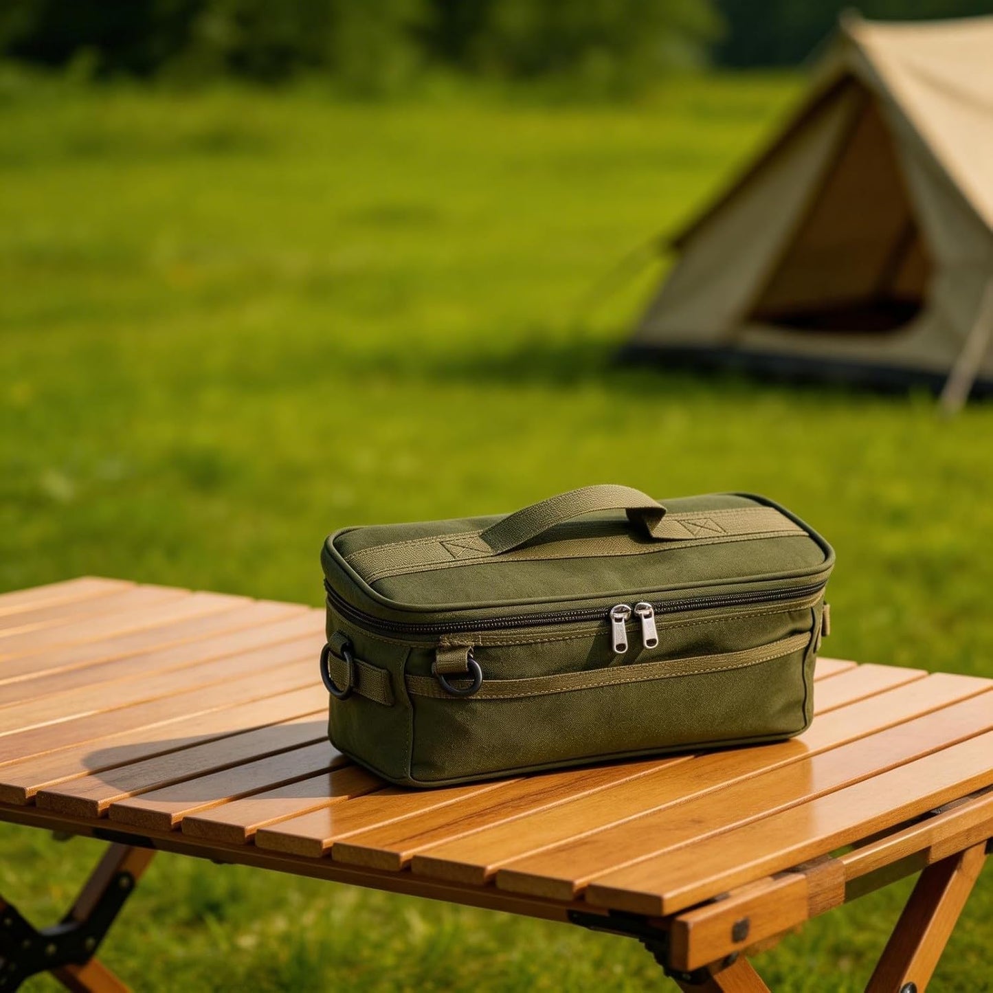  Sac De Rangement Pour Piquets De Tente De Camping, Sac De Transport Robuste En Tissu Oxford Pour Piquets, Clous, Outils De Corde, Sac Fourre-tout En PVC Résistant à L'humidité Avec
