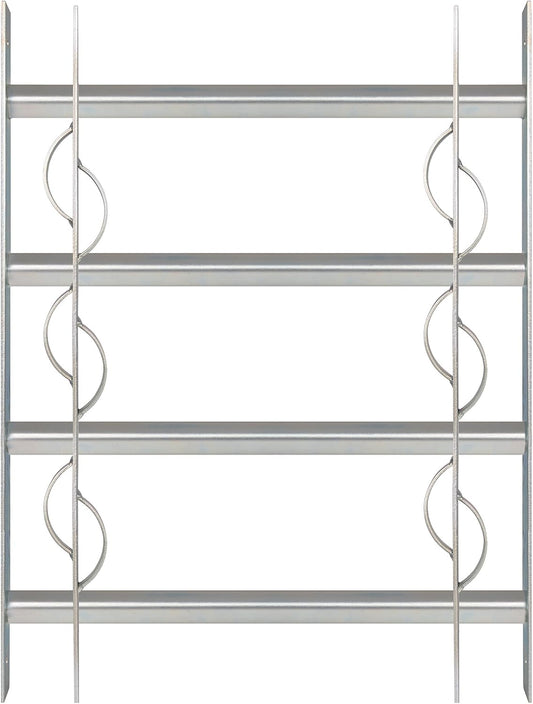  Alberts 563646 Secorino Style Window Grille | Sliding For External Windows | Burglar Protection Grille | Galvanised In Blue | 600 X 500-650 Mm
