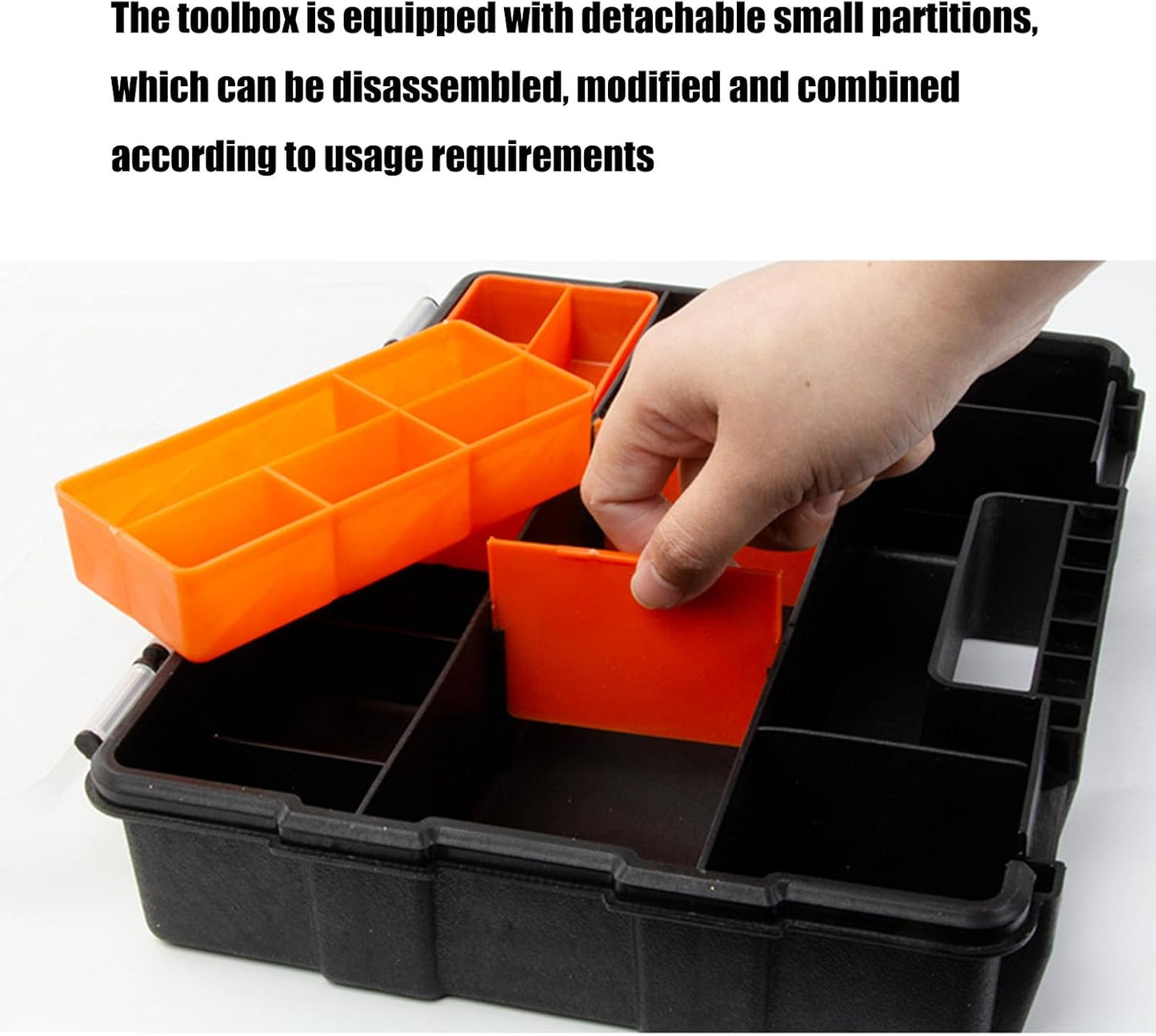  Boîtes à Outils Transparentes, Compartiments Réglables, Loquets Sécurisés, Poignée Ergonomique Pour Accessoires De Quincaillerie