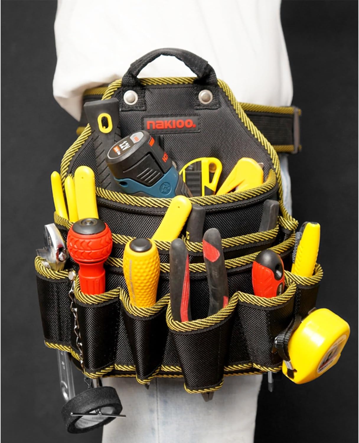  Pochette à Outils Sac à Outils Pour Ceinture Crochet Rapide Maintenance Charpentier Électricien Porte-Outils Pour La Taille Maison Jardin Nettoyage VR