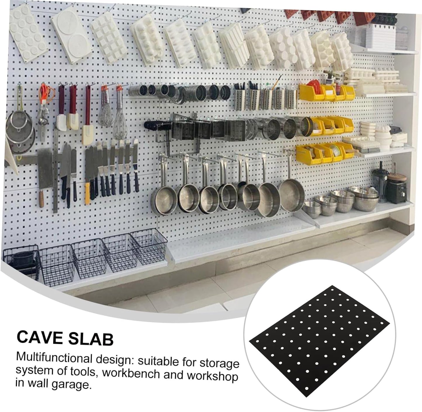  Ciieeo Metal Pegboard Pegboard Wall Pegboard Garage Hooks Small Pegboard Wall Mounted Tool Organizer Black