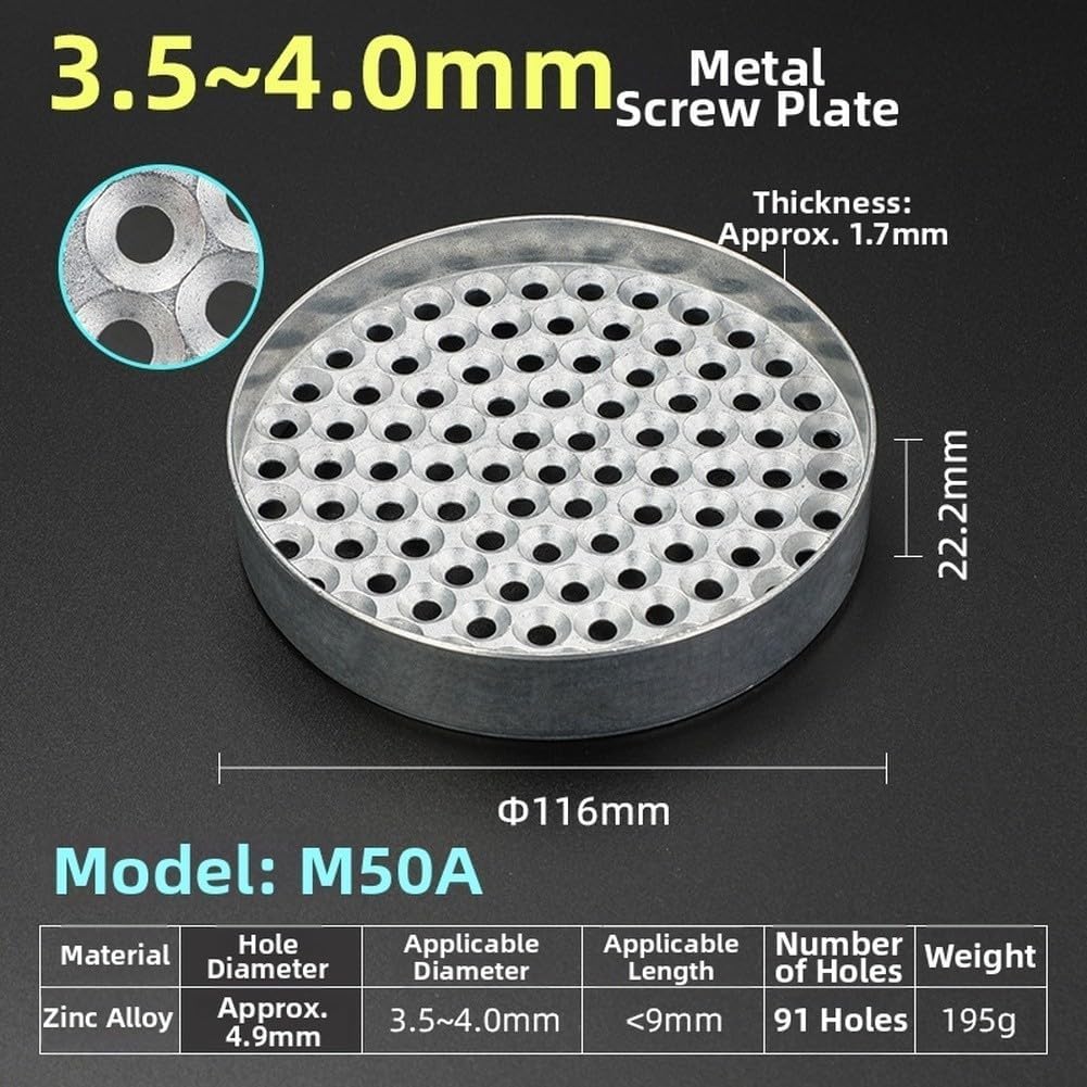  Plateau De Rangement De Vis En Alliage De Zinc Empilable Pour Atelier D'usine Avec Trous Inclinés Pour Un Placement Précis Et Un Rangement Efficace Argenté M50a (M50A)