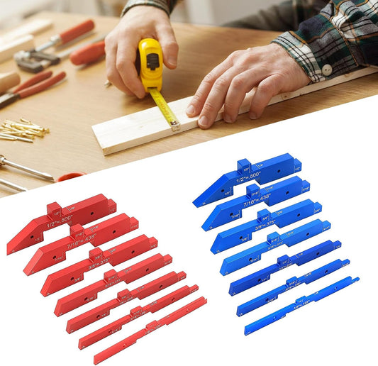  Lot De 7 Barres De Réglage De Table De Toupie En Aluminium De Précision, Jauges De Hauteur, Outils De Travail Du Bois