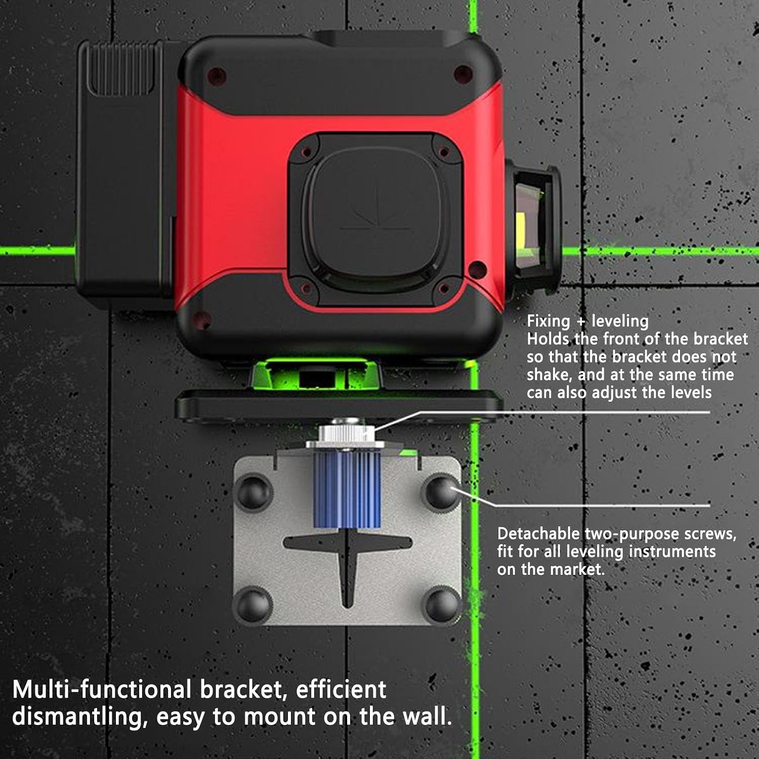  Support Mural Pour Niveaux – Support Mural Portable En Acier Inoxydable | Support De Support, Fournitures D'outils électriques Pour La Mesure De L'ingénierie, La Construction Professionnelle