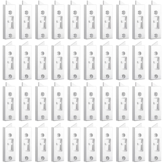  Loquet De Fenêtre Pour Pièces Et Quincaillerie De Fenêtre En Plastique, à Ressort, Espacement Central Des Trous De 5,1 Cm (blanc, 40 Pièces)