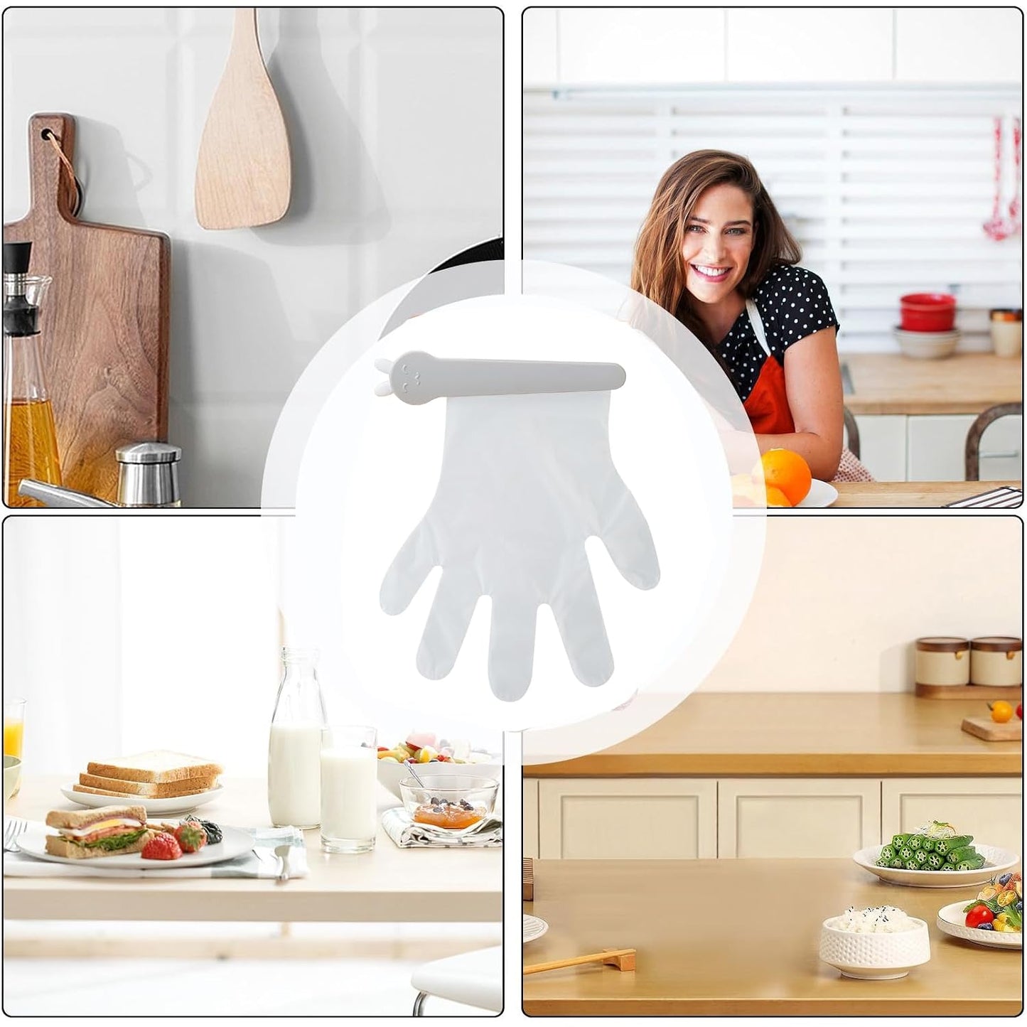  Porte-Gants Mural,Organisateur De Boîte à Gants | Clip Design Avec Adhésif Pour Cuisine, Placard, Garage, Bureau, Restaurant Ou Laboratoire