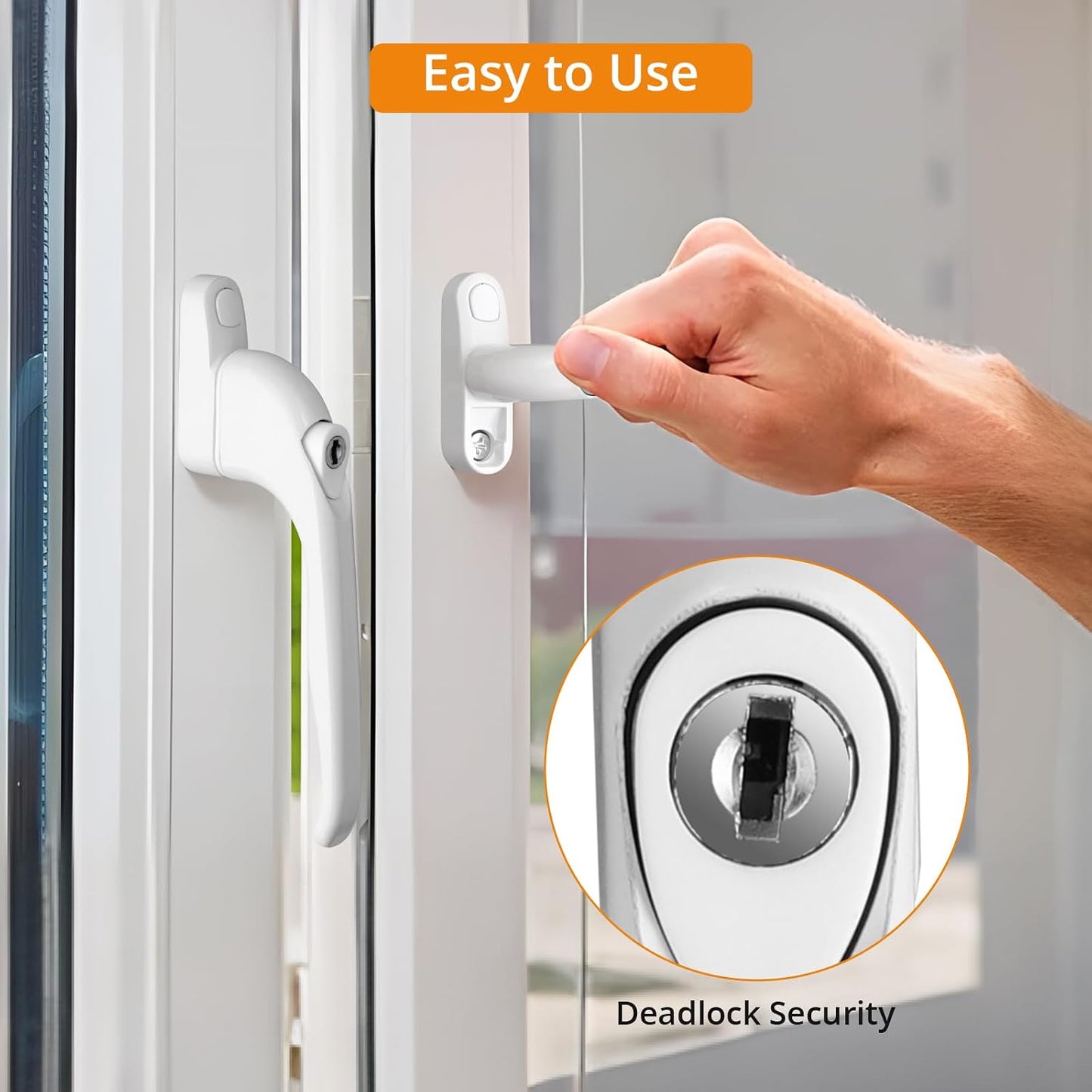  Neoteck Pack Of 10 Universal Lockable Window Handles With Double Glazing, Suitable For All Windows And Balcony Doors, Rod Length 10 Mm, 15 Mm, 30 Mm, 43 Mm, 55 Mm