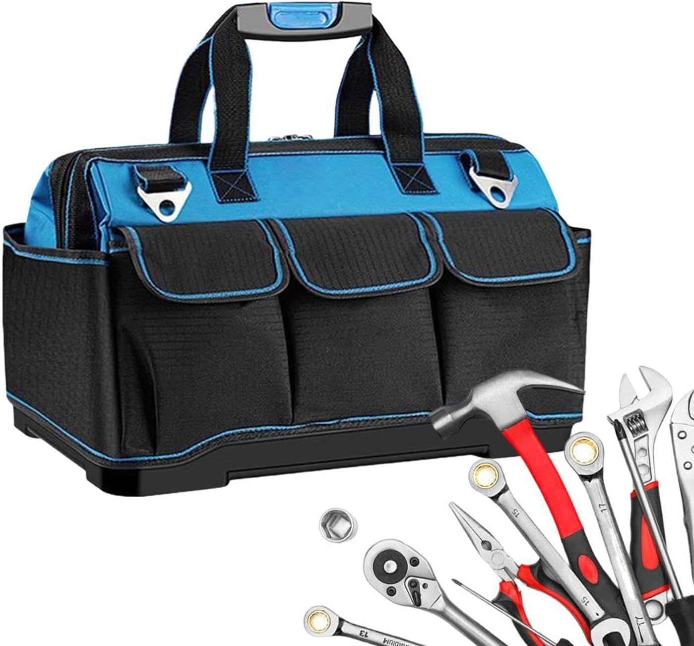 GENERIC Sacs à Outils Pour Homme, Oxford Très Résistant Et étanche Multi-poches | Sac à Outils De Mécanicien Portable | Pour Père, Papa, Charpentier, Travail En Plein Air, Construction, Réparation De Voiture