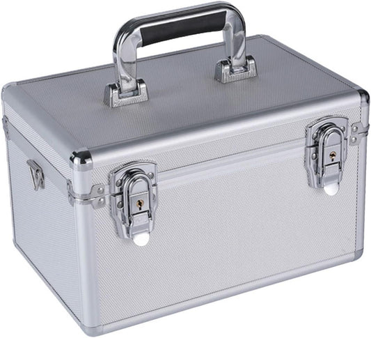 GENERIC Boîte à Outils Portable En Aluminium, Boîte à Outils, Boîte De Rangement, Armoire De Rangement, Boîte à Outils En Métal Robuste Avec Mousse Amovible