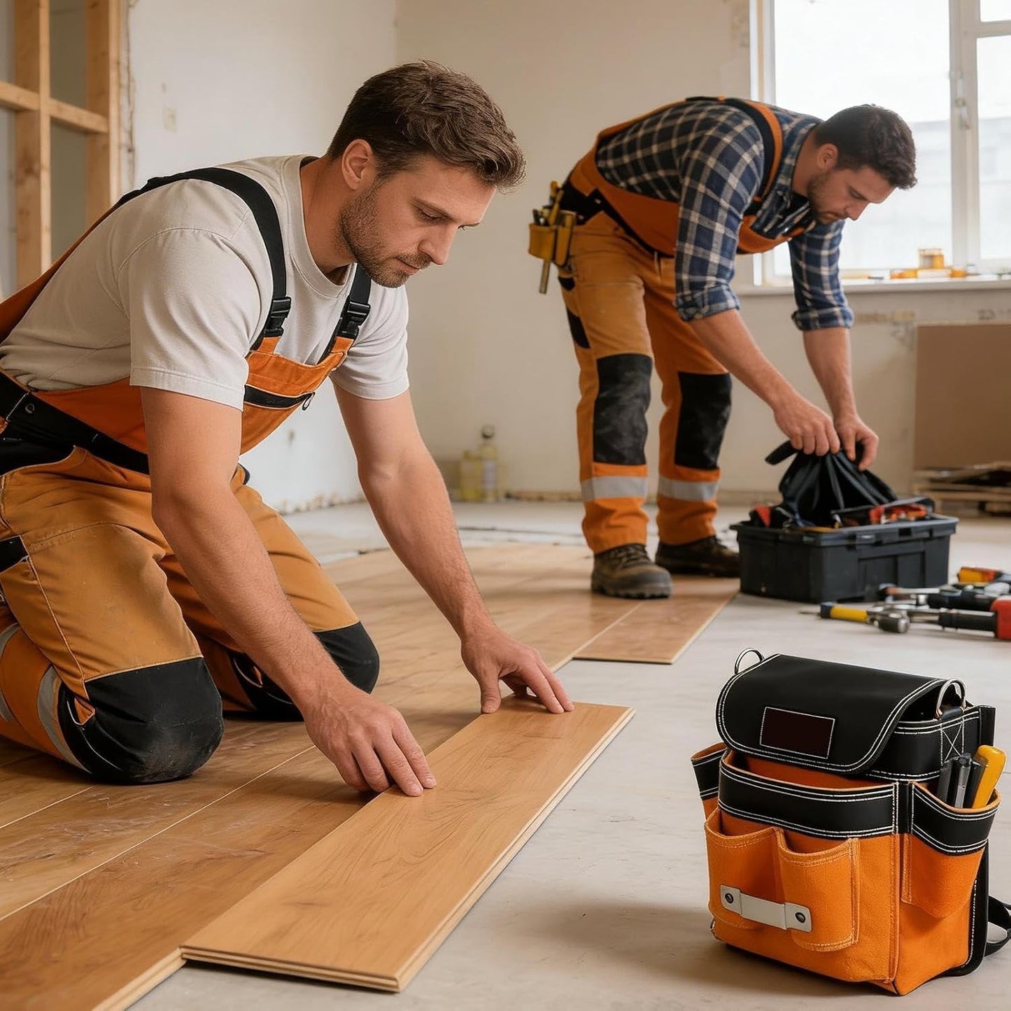  Générique Sacoche Ceinture À Outils - Support De Taille Imperméable | Avec Bretelle Amovible Et Ceinture Porte-Outil - Pour Les Travaux De Construction, D'Électricité, De Maintenance, De