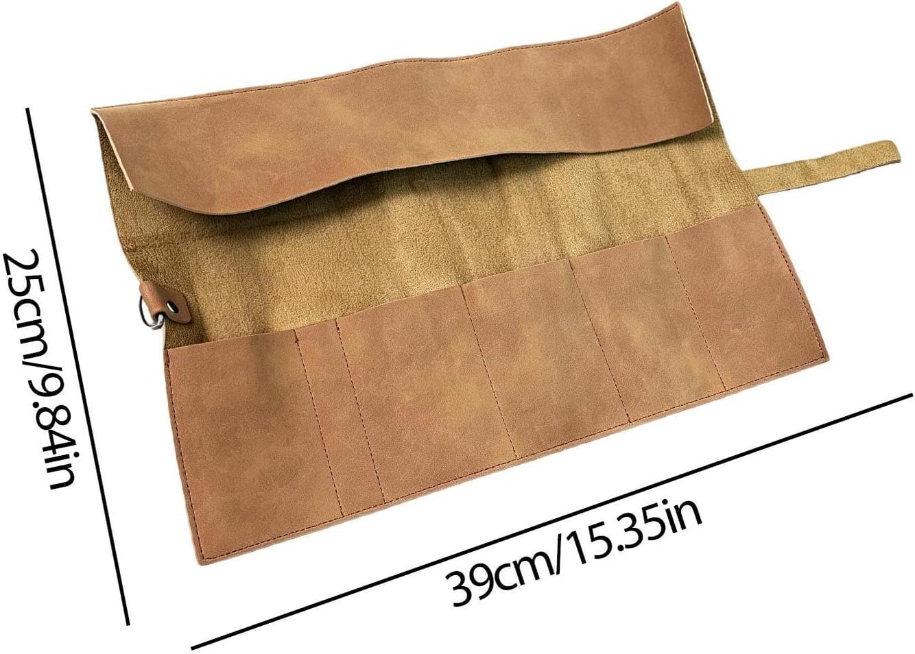 Genérico Rouleau Porte-outils En Cuir, Fait à La Main, 5 Compartiments, Rétro, Portable, Pour Chefs, Plombiers, électriciens, Charpentiers, Burins, Tournevis, Clés, Tournevis