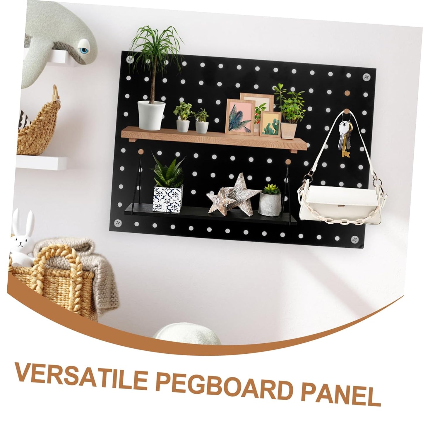  Gatuida Perforated Metal Wall Sign Garage Tool Organizer Heavy Duty Multi-Hole Easy To Install Wall Space