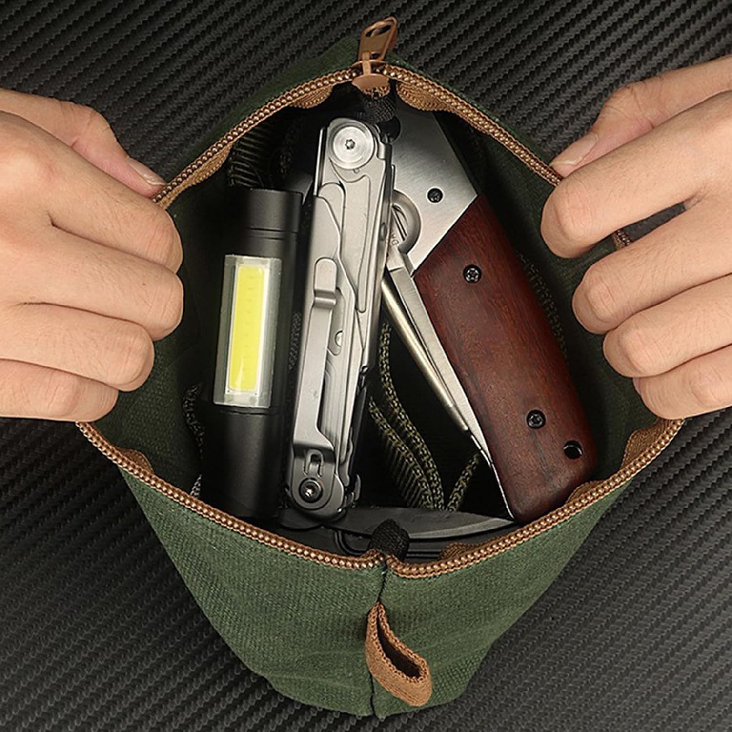  Pochettes De Rangement Pour Sacs à Outils En Toile, Parfaites Pour Les Projets De Rénovation Domiciliaire, Accès Pratique Outils, Capacité De Stockage Optimale, Pochettes Robustes