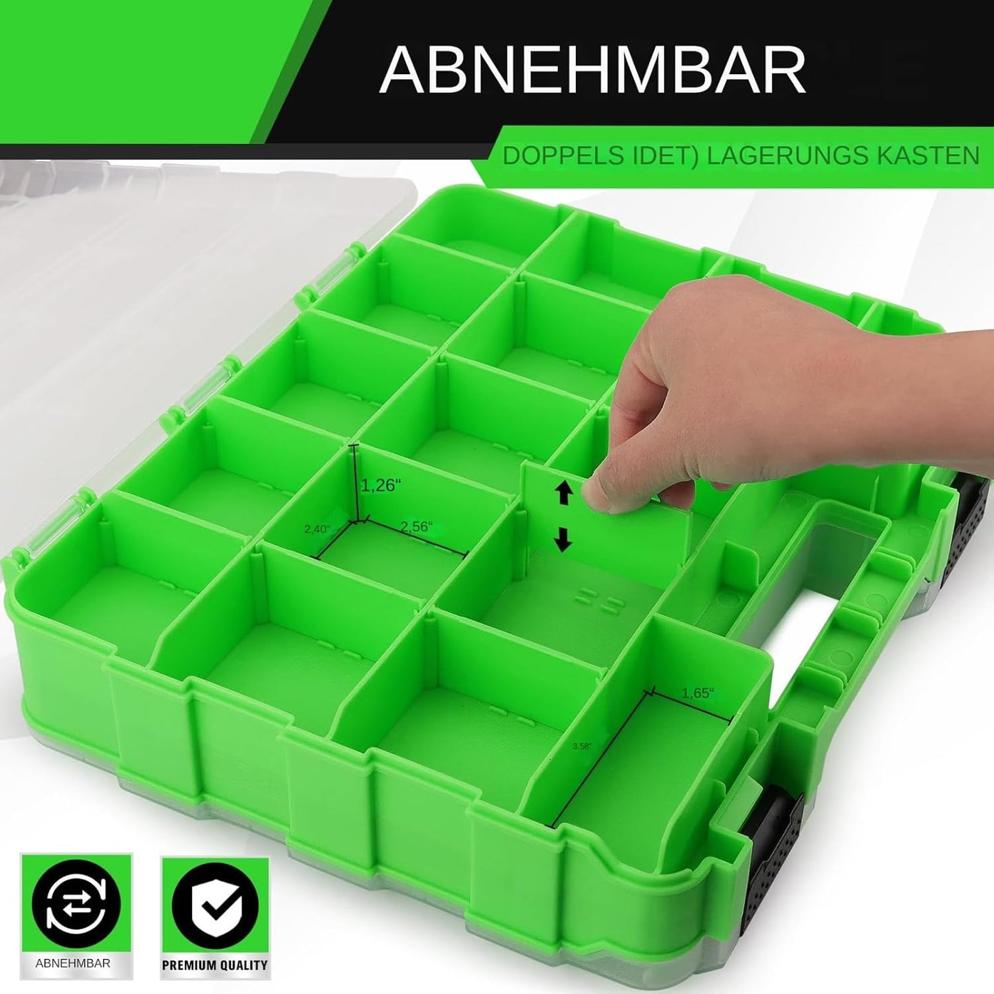  Petite Boîte à Outils | Organisateur Portable Transparent, Rangement De Forets, Vis Et écrous Avec Couvercle – Pour Garage, Maison, Atelier, Matériel, Clous, écrous, Jeu De Forets Et Clés à Douille