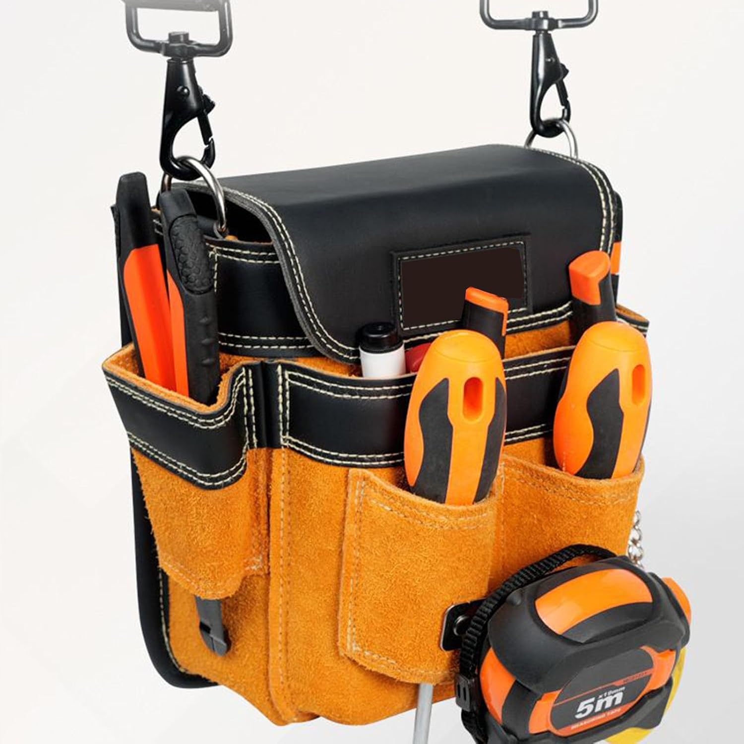  Générique Sacoche Ceinture À Outils - Support De Taille Imperméable | Avec Bretelle Amovible Et Ceinture Porte-Outil - Pour Les Travaux De Construction, D'Électricité, De Maintenance, De