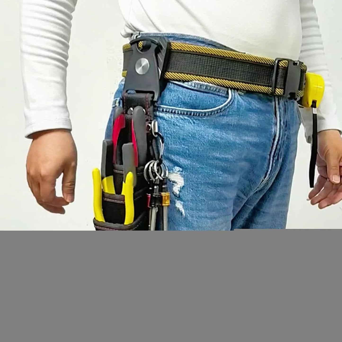 GENERIC Pochette De Travail, Poche De Charpentier Imperméable, 36 X 8 X 7,5 Cm, Résistante à L'usure, Porte-outils Compact, Design Léger Et Durable Pour électricien, Plomberie, Jardinage, Mécanicien