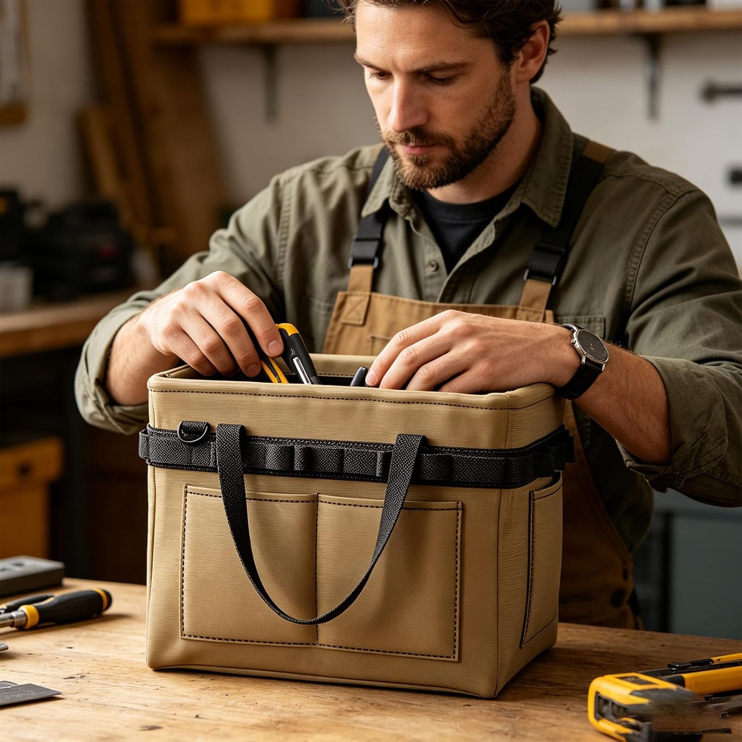  Sac à Dos Avec Compartiments Extensibles Et Sangles Réglables Pour Un Transport Facile Des Outils