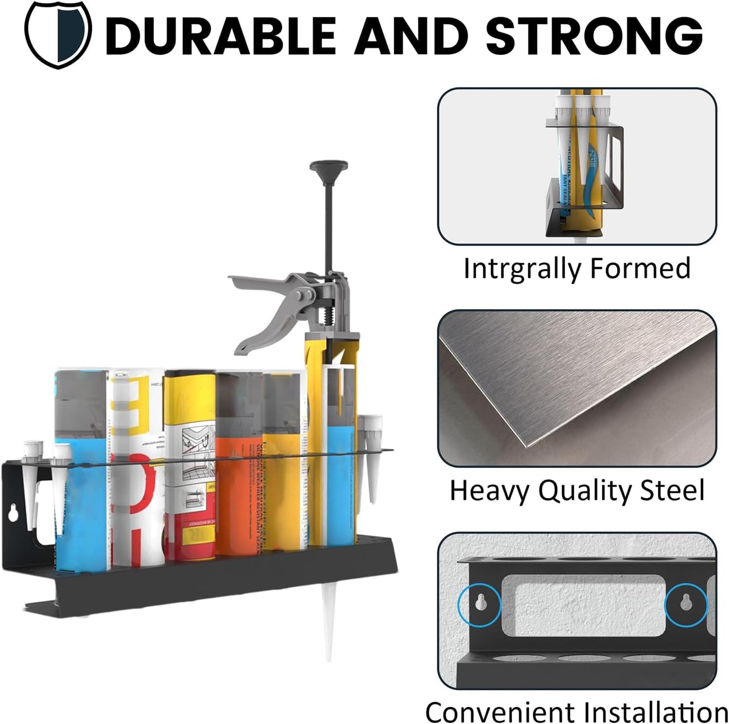  Support Pour Tube De Mastic - Rangement Pour Bouteilles Spray | Support Mural Pour Cartouches Et Aérosols Garage Atelier
