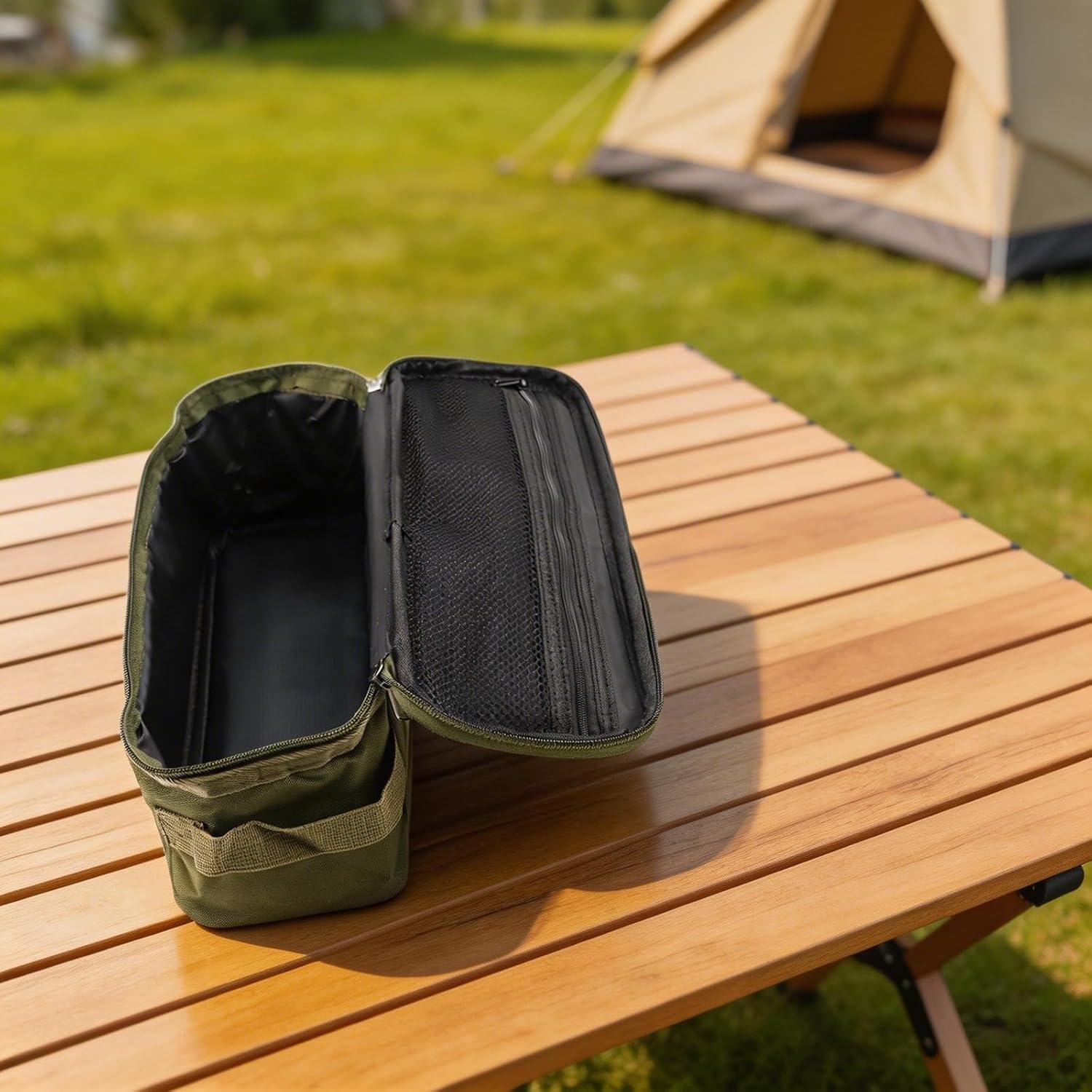  Sac De Rangement Pour Piquets De Tente De Camping, Sac De Transport Robuste En Tissu Oxford Pour Piquets, Clous, Outils De Corde, Sac Fourre-tout En PVC Résistant à L'humidité Avec