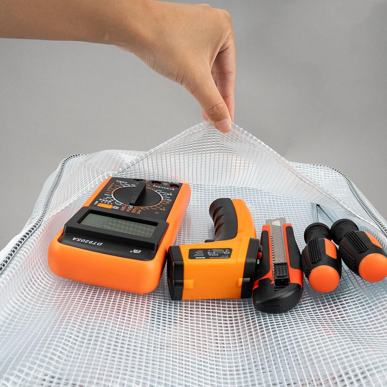  Sac à Dos Transparent Anti-statique De Grande Capacité En PVC Ergonomique Pour Les Aventures En Plein Air Sac à Dos De Travail Essentiel Sac à Outils