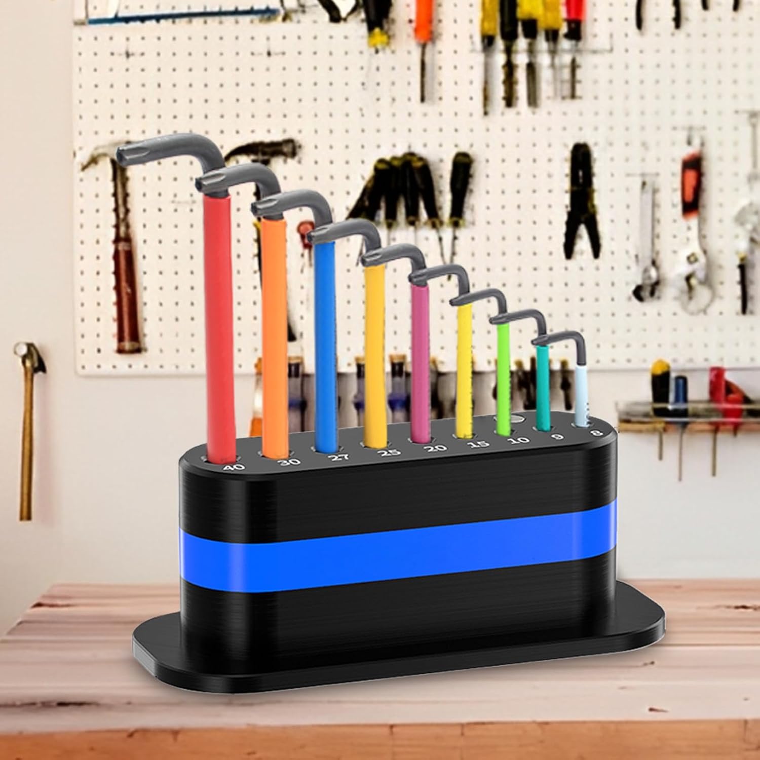  Support Pour Clés Allen,Support En L Pour Clés - Porte-Clés à Libération Rapide Antidérapant Pour Garage Atelier Chariot à Outils Bureau