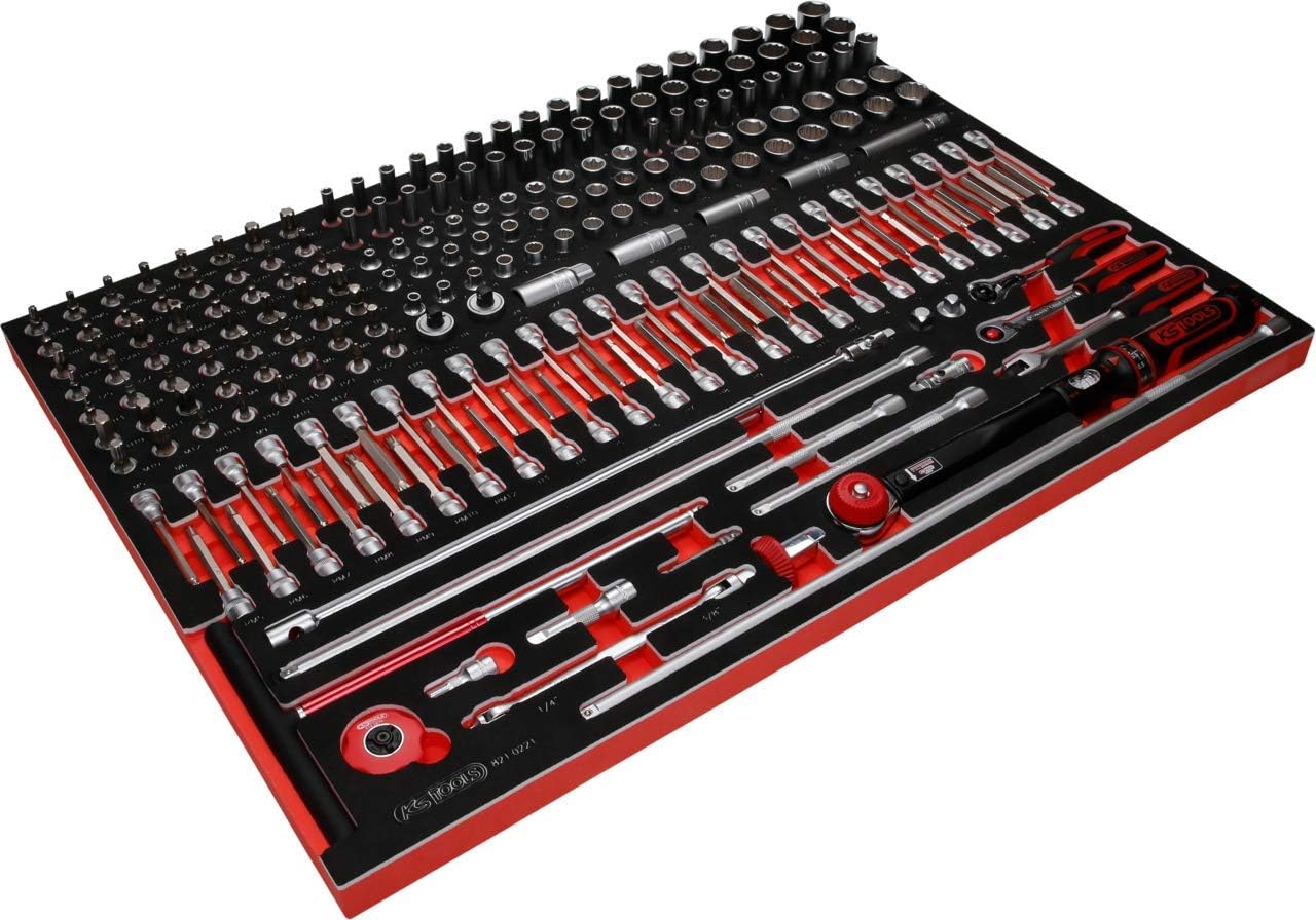  KS TOOLS Jeu De Douilles 3/8'' En Mousse, 221 Pces 821.0221