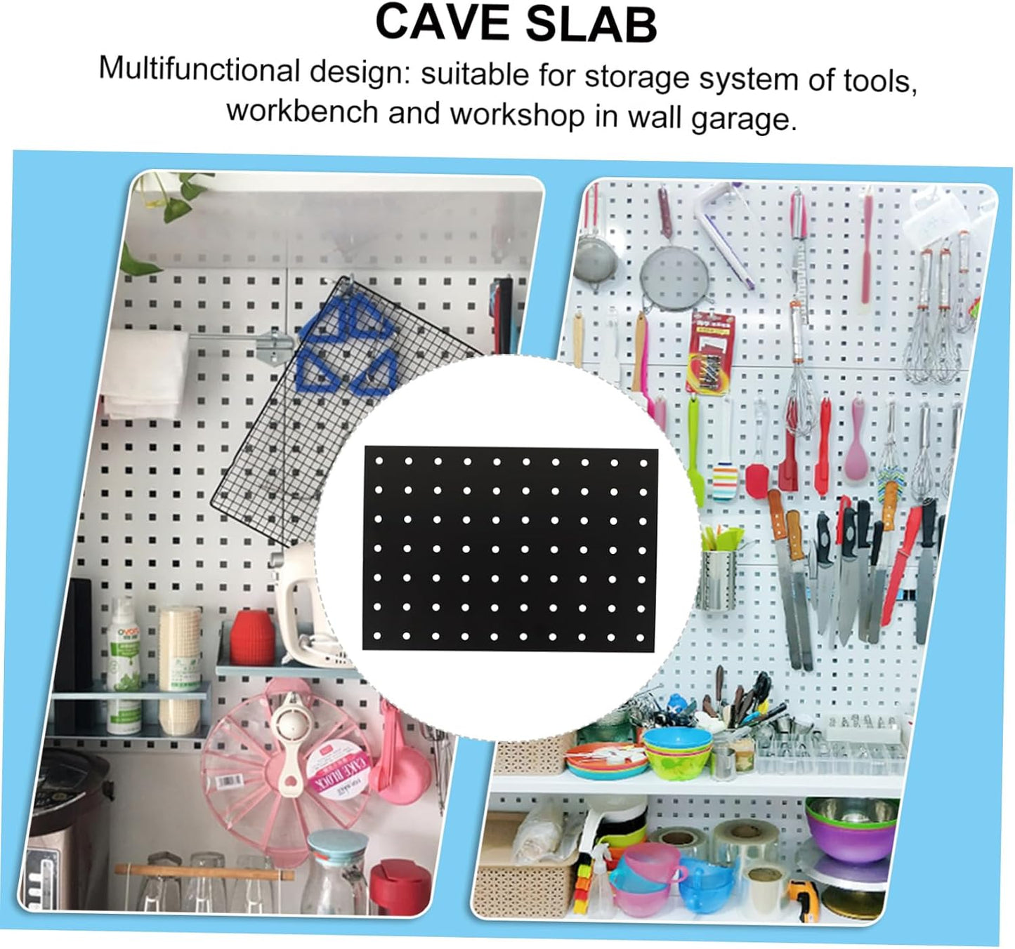  Ciieeo Metal Pegboard Pegboard Wall Pegboard Garage Hooks Small Pegboard Wall Mounted Tool Organizer Black