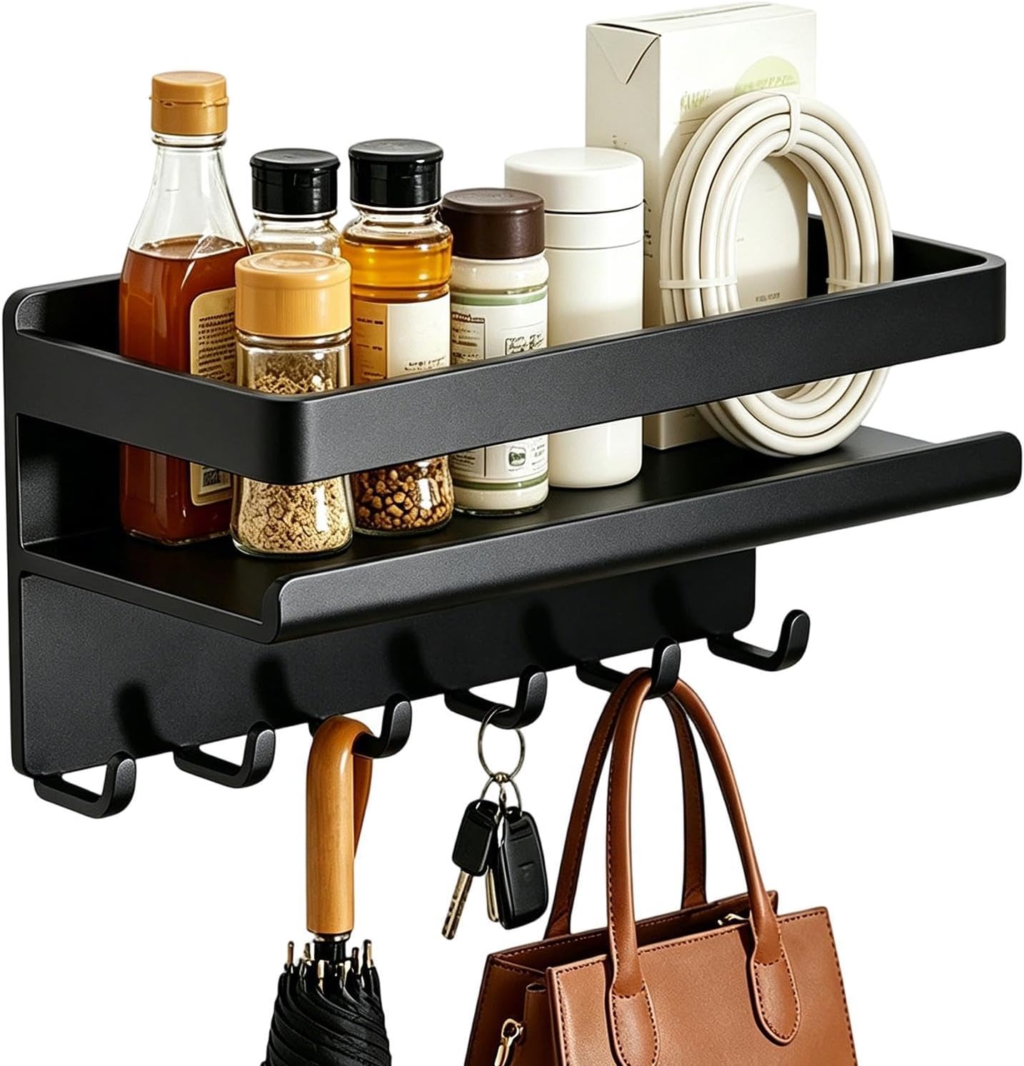  Organiseur Magnétique Pour Réfrigérateur – Support Mural Sans Perçage, Organisateur De Comptoir De Cuisine, Pour Garde-manger, Garage, Buanderie, Dortoir, Maison, Bureau, Casier, Camping-car, Porte De