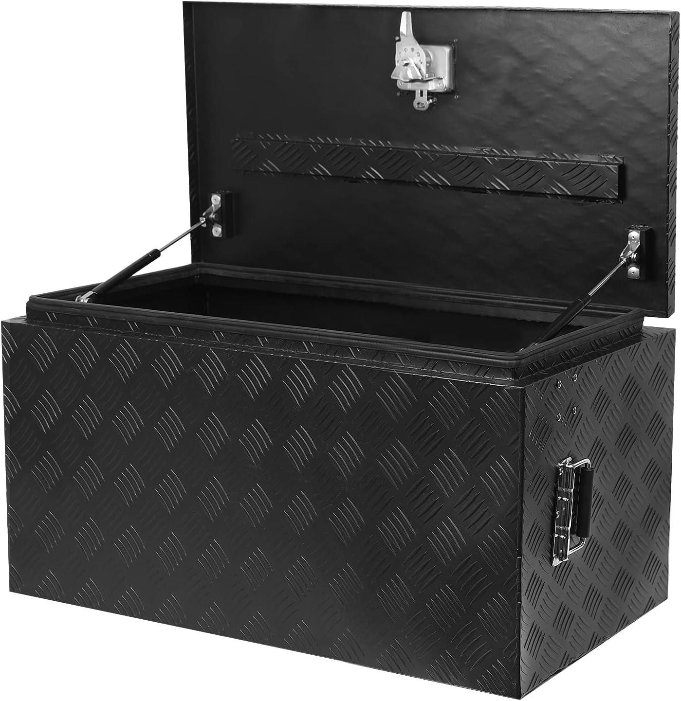 Boîte à Outils Carrée Imperméable De 76,2 Cm Pour Camion, Barre En Aluminium, Boîte De Rangement Sous Le Caisson, Coffre De Rangement Pour Pickup, Lit De Camion, Remorque De Camping-car