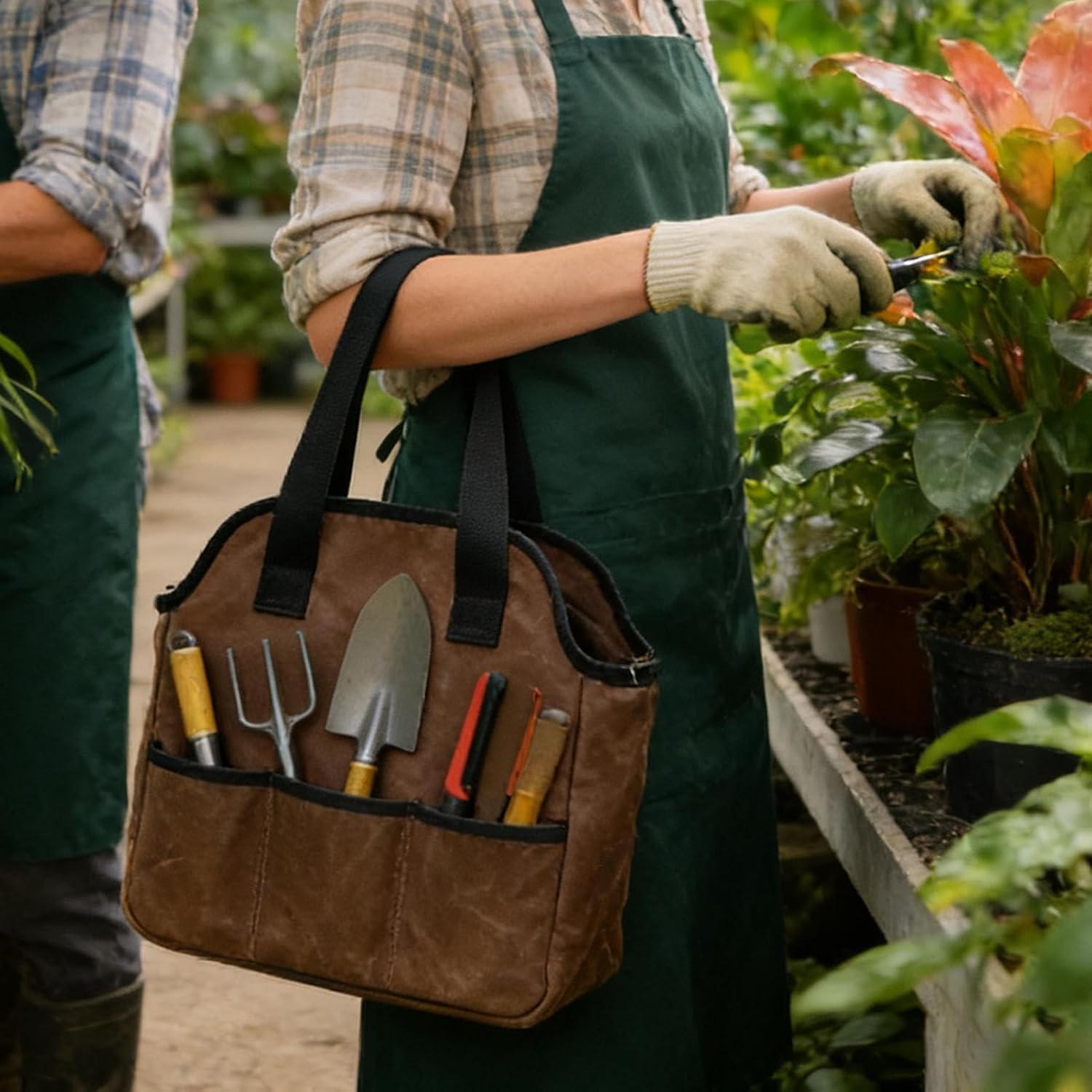 GENERIC Sac à Outils, Organiseur De 473,6 G En Toile Cirée De Grande Capacité | Pochette à Outils – Pour Papa, Homme, Fleuriste, Atelier, Camion, Voiture, Moto, Clé De Projet, Menuiserie
