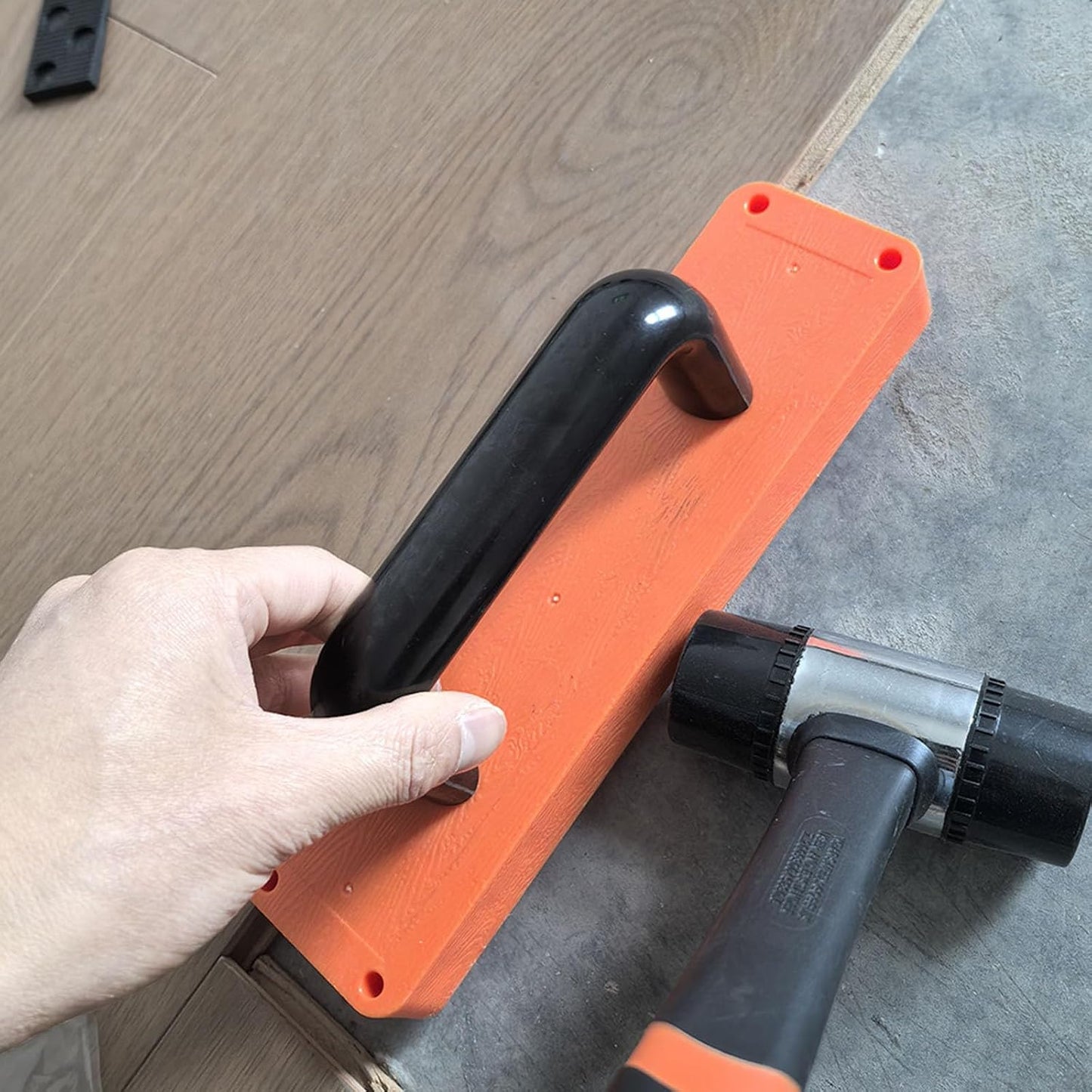  Outil D'installation De Parquet En Bois D'ingénierie 24,1 Cm Outil De Revêtement De Sol En Vinyle Bloc De Taraudage En Nylon Pour Une Installation Rapide Et Efficace