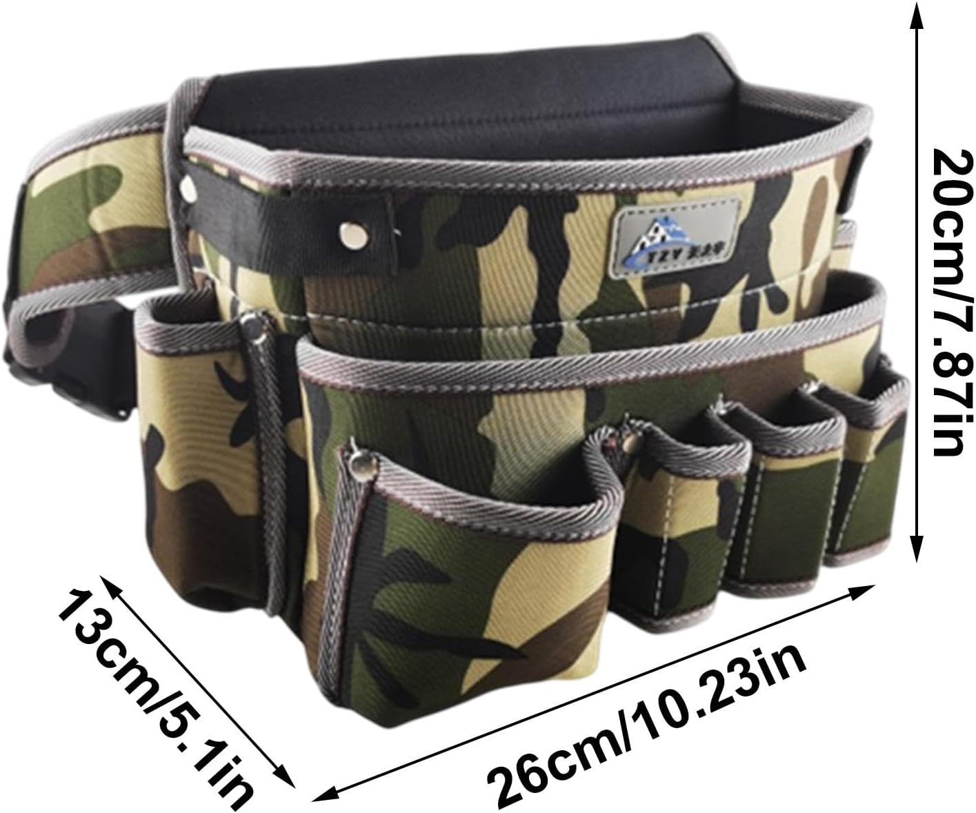 GENERIC Outil Robuste, Sac De Rangement De Boîte à Outils, Sac De Taille Multi-poches, Porte-outils à Large Ouverture, Rangement D'outils De Mécanicien, Organisateur D'outils D'électricien, Porte-outils Pour
