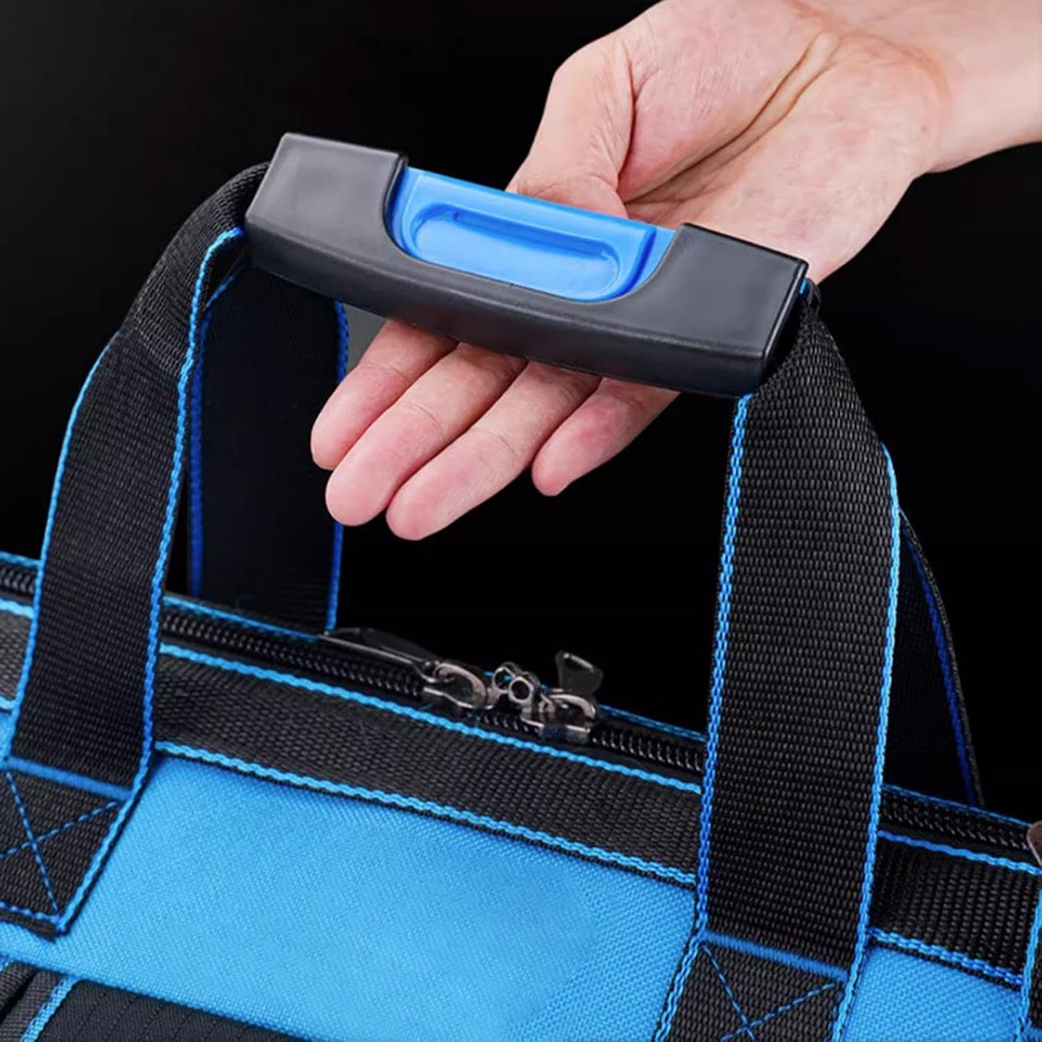 GENERIC Sac À Outils Pour Hommes, Poignée Ergonomique Imperméable Renforcée, Grand Sac À Outils De Travail, Pour Voyage En Plein Air Construction Réparation Auto Maison Garage Papa Père Électricien