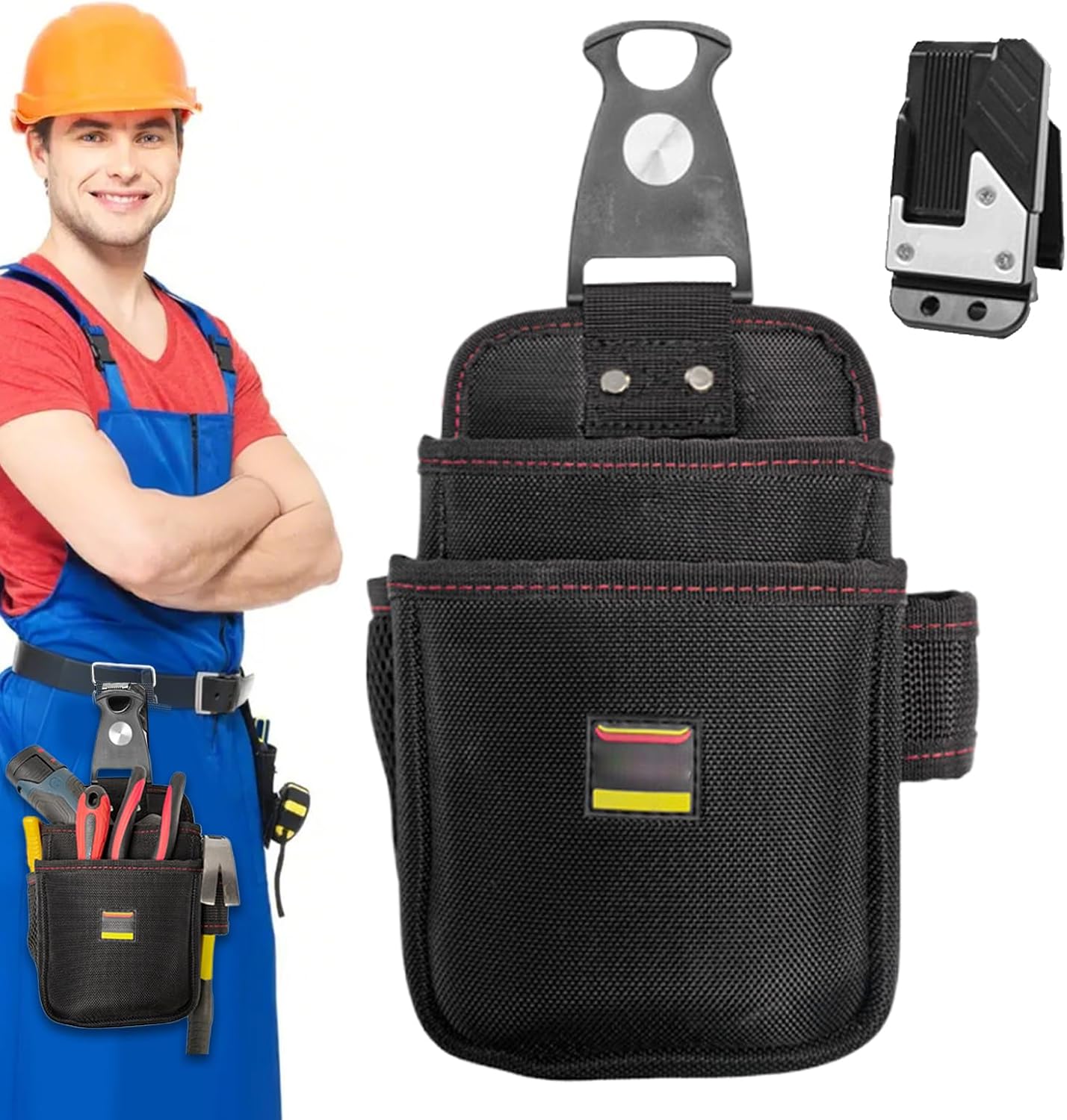 GENERIC Pochette à Outils D'électricien – Sac De Rangement à Dégagement Rapide Pour Réparation De Maison, Construction Avec Plusieurs Poches De Rangement, Porte-outils Pour Travaux électriques Et De Plomberie