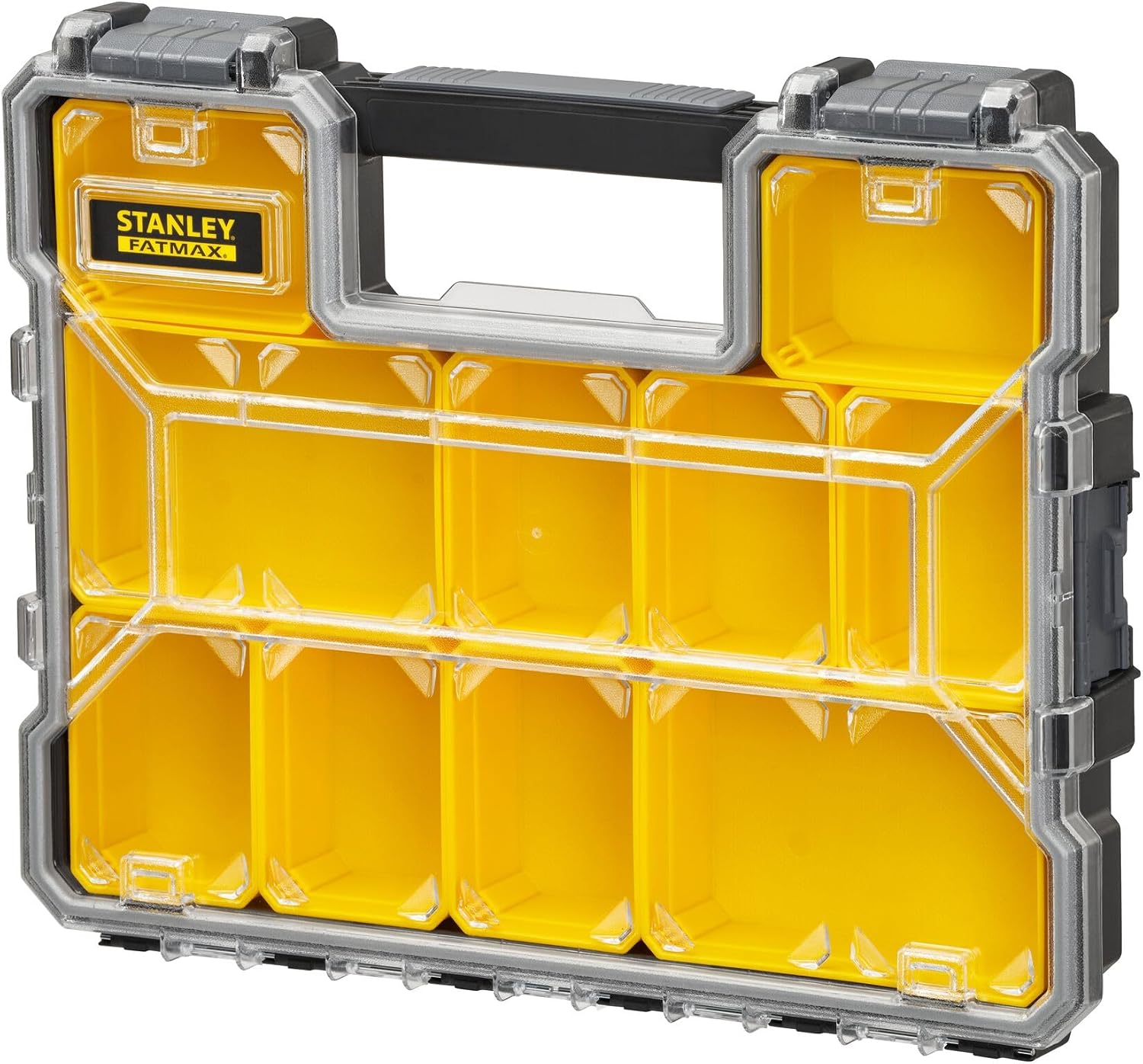  Stanley 1-97-519 Organisateur De Rangement Gamme FatMax - Etanche - Polycarbonate Incassable & Stanley Fmst1-75779 Boîte À Outils Étanche Profi 2/3 Gamme FatMax - Couvercle Transparent
