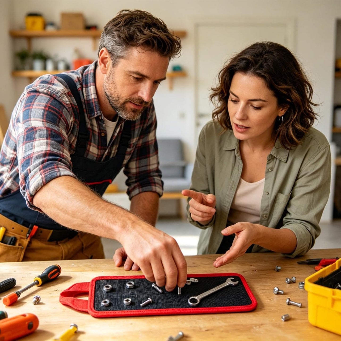  Bloc à Outils Magnétique - Bac De Rangement Magnétique Avec Poignées - Pour Garage, Atelier, Réparation De Voiture, Jardin, Abri D'appareils Et Travaux De Construction