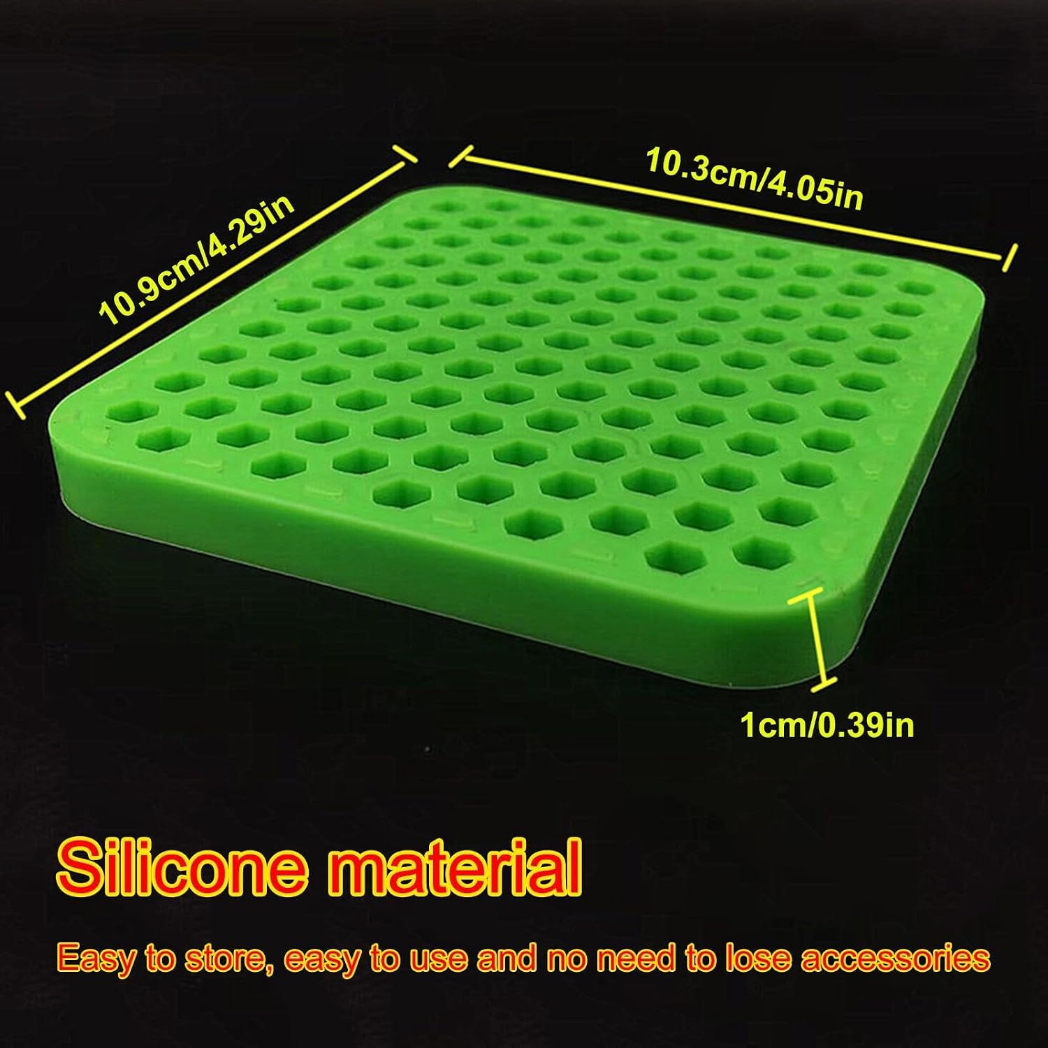  Compact Parts Organiseur De Matériel En Silicone 10,9 X 10,3 X 1 Cm Boîte à Outils Avec Disposition Segmentée, Système De Support D'outils, Style De Design Antidérapant, Rangement De Fixation