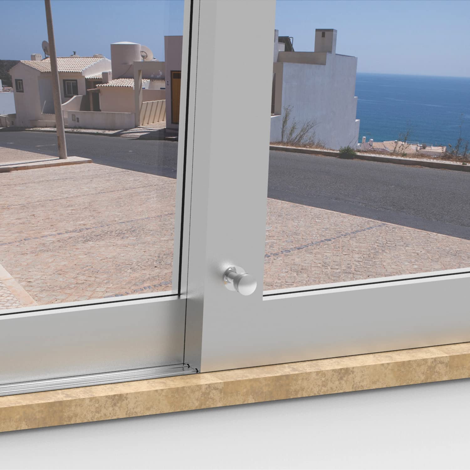  Amig - Goupille De Verrouillage Pour Fenêtres Courroies En Bois Ou Aluminium Mod.40 | Convient Pour Sécuriser Les Stores | Fermeture De Sécurité Zamak Finition Blanche | Dimensions : Ø 30 X 152 Mm